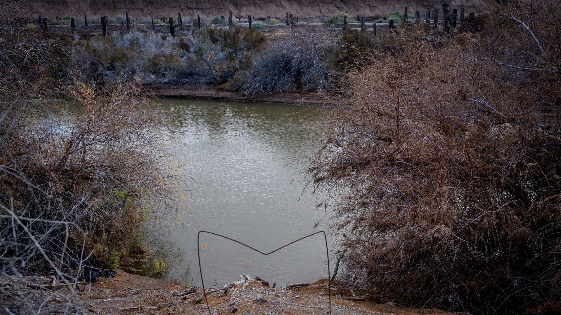 Basura cerca del New River, en Brawley, California (New York Times)