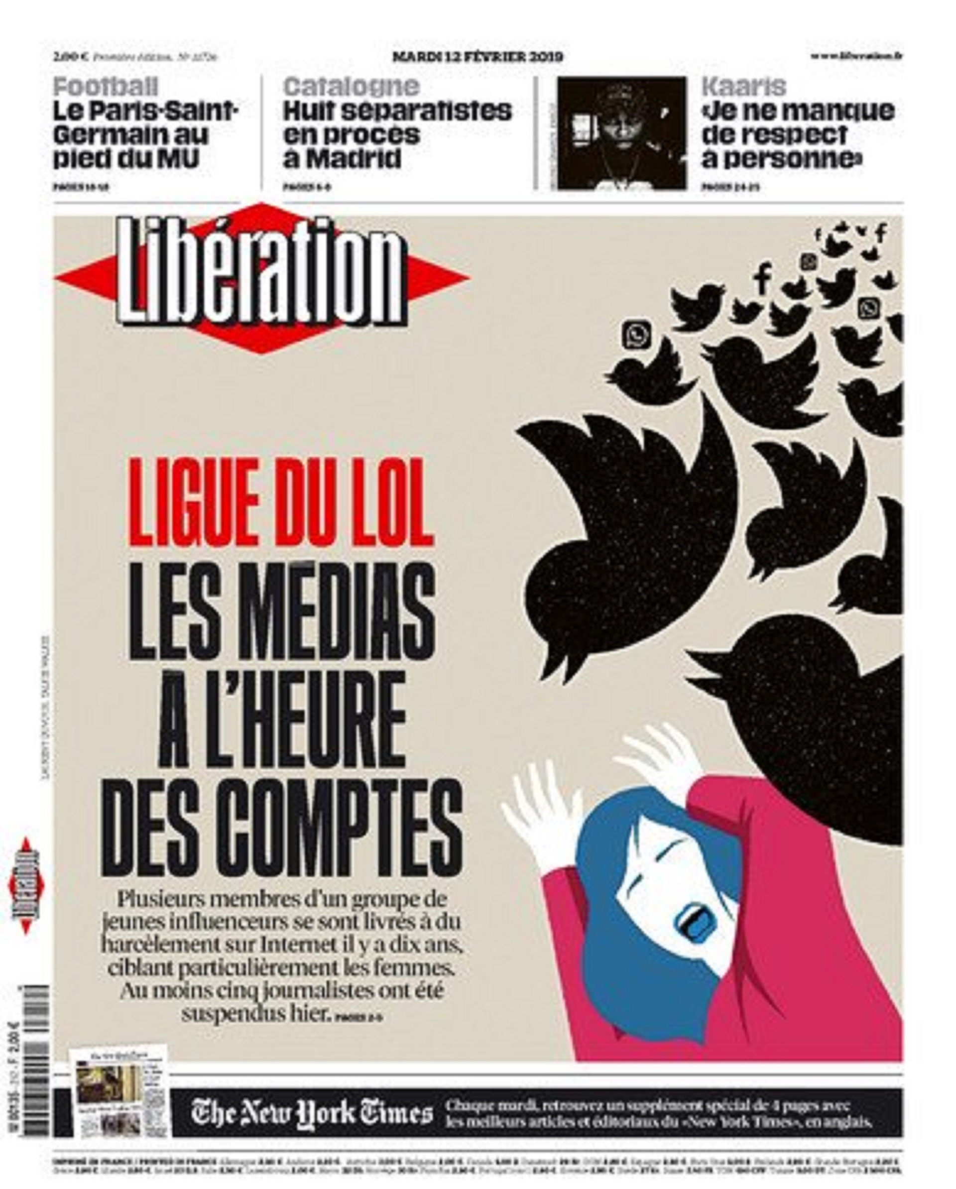 El periódico Libération despidió a dos de sus empleados y puso el tema en portada