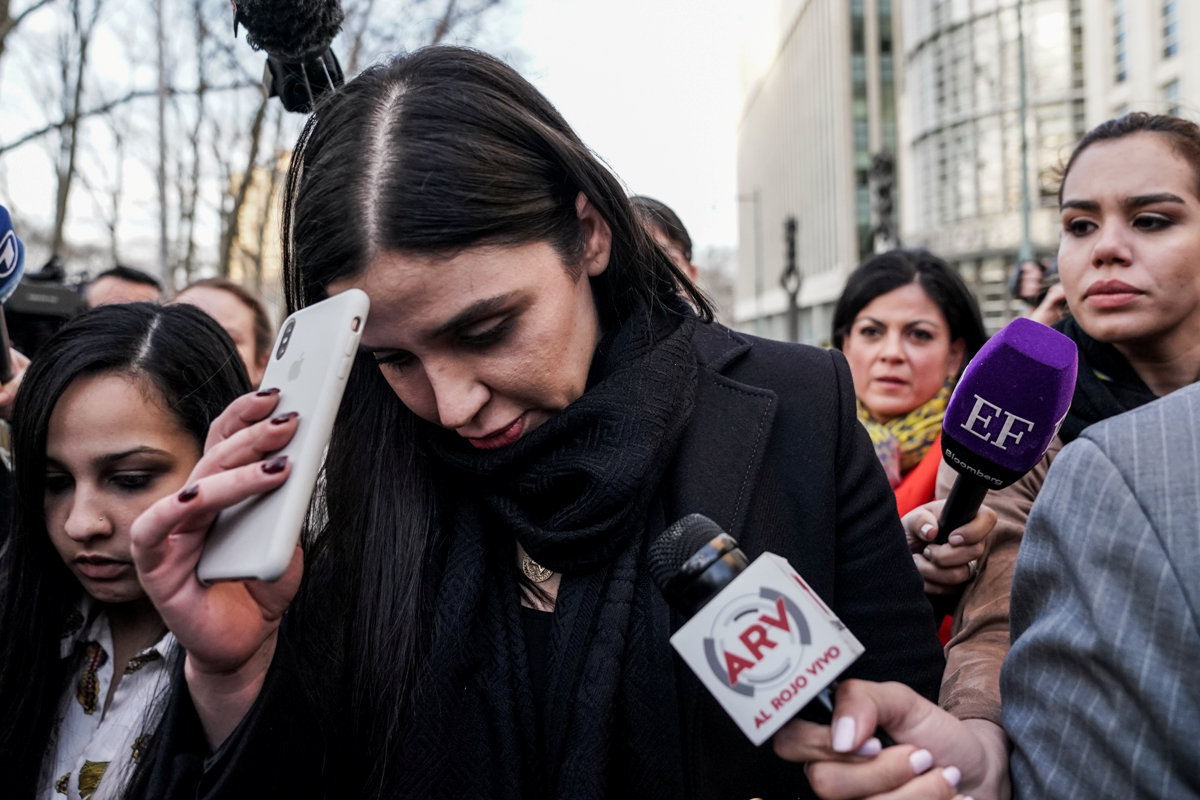 Emma Coronel a su llegada a la corte de Brooklyn REUTERS/Jeenah Moon