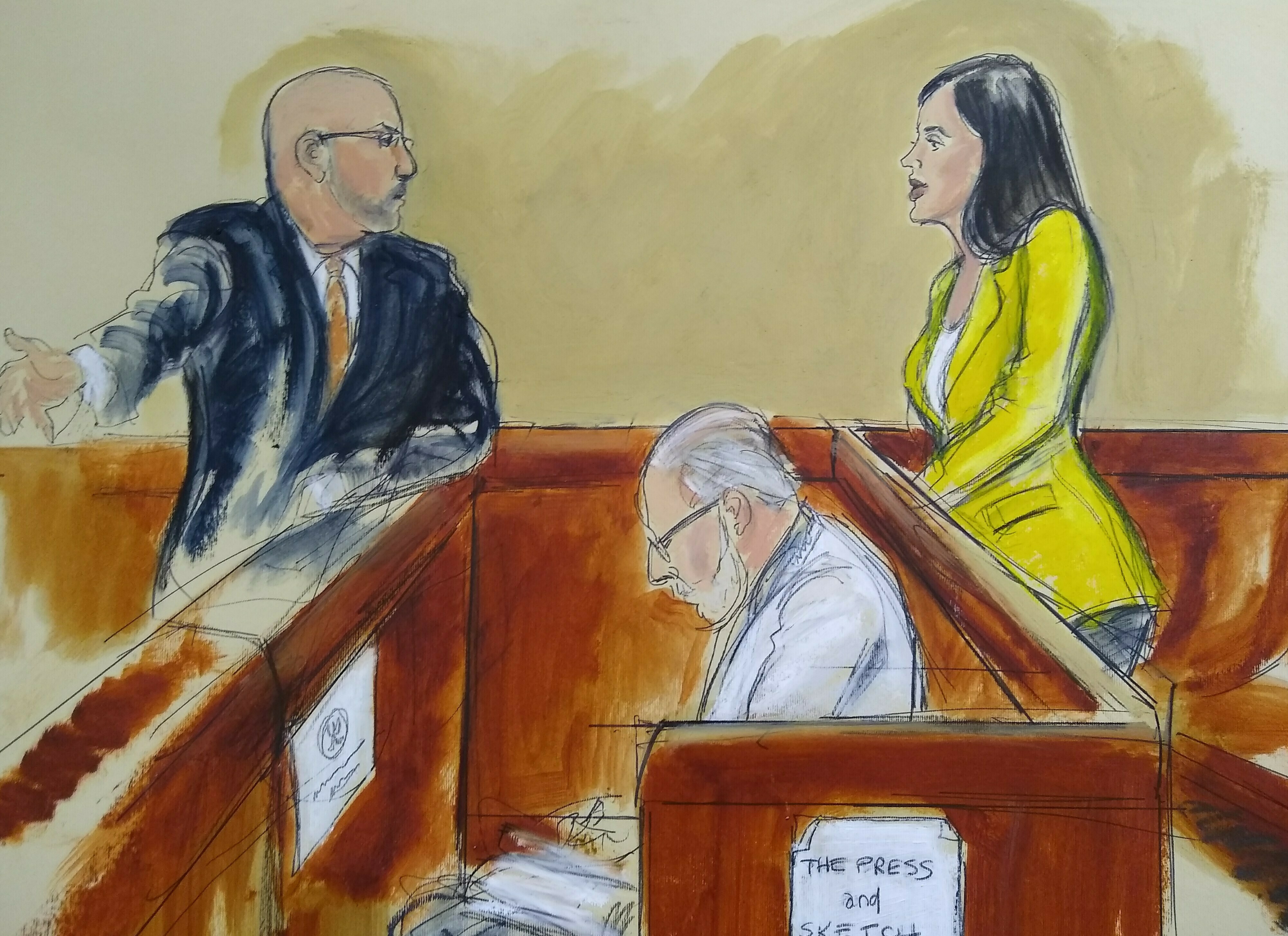 “El Chapo” miró varias veces a Emma(Elizabeth Williams via AP)