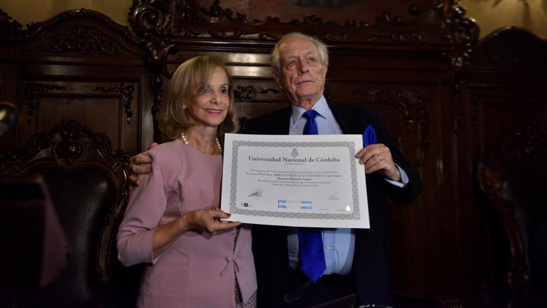 En 2018 Pastoriza recibió el título de Doctor Honoris Causa de la Universidad de Córdoba
