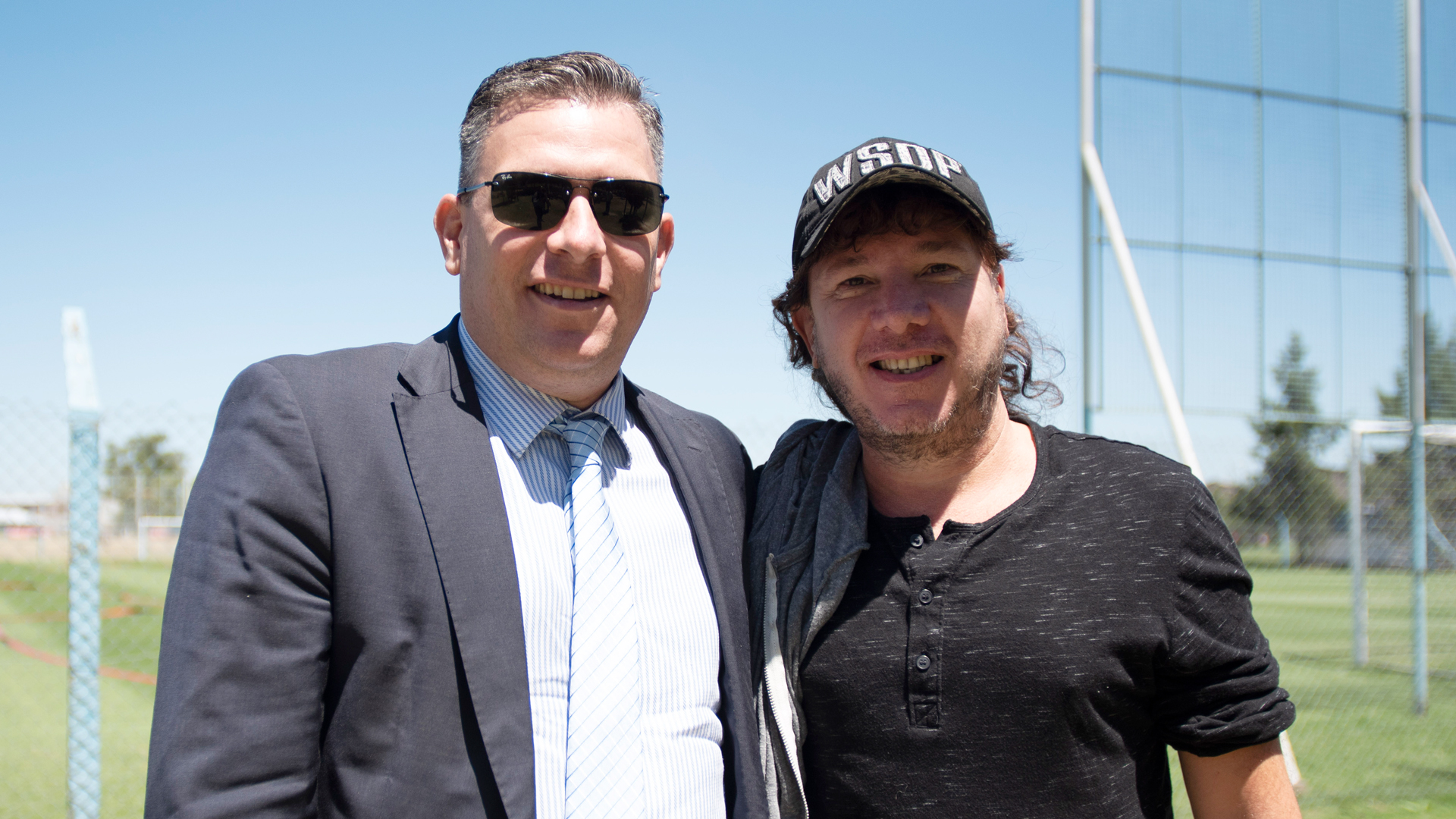 Junto a su amigo Mariano Graciarena (Colin Boyle)