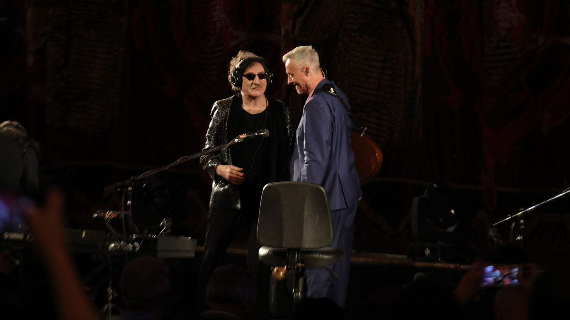 Charly García junto a Pedro Aznar en el Teatro Colón