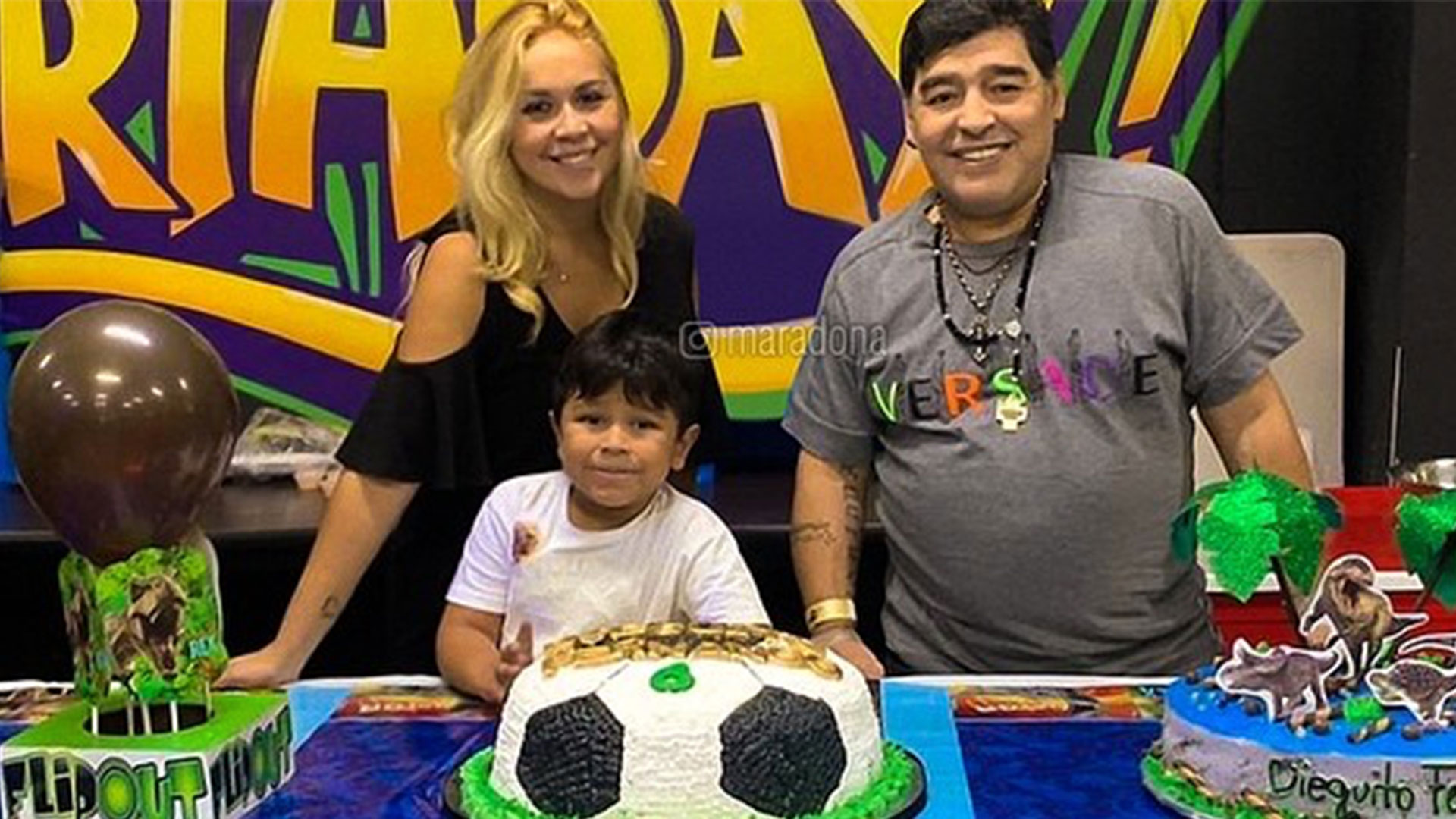 Maradona y Verónica Ojeda festejaron en México el cumpleaños de Dieguito Fernando. (Foto: Instagram)