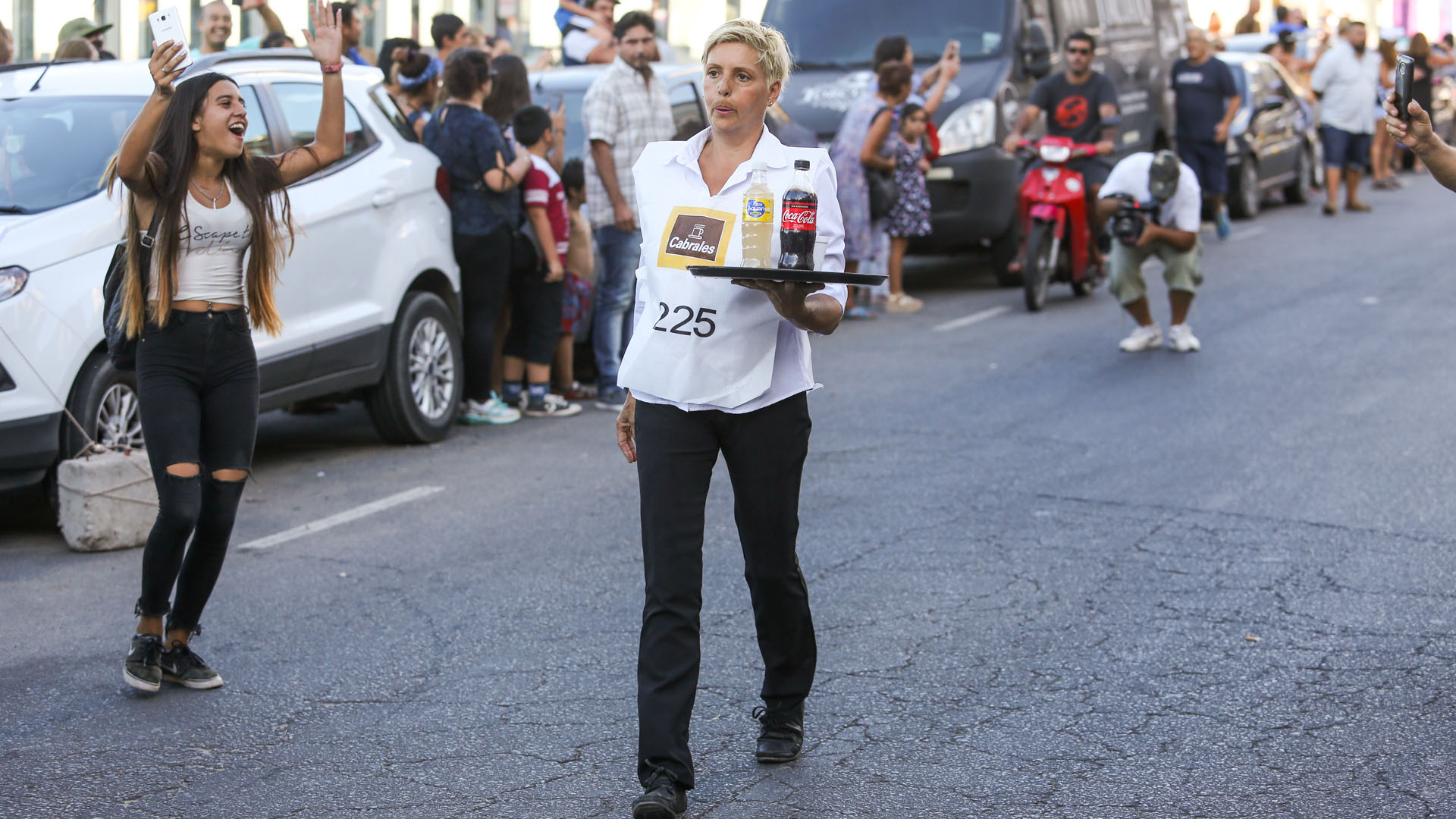 Una de las competidoras, que resultó ganadora, en plena acción