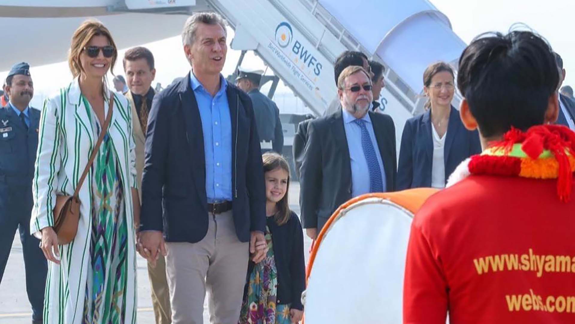 La primera dama arribó esta mañana a la India junto al Presidente y su hija Antonia (Télam)