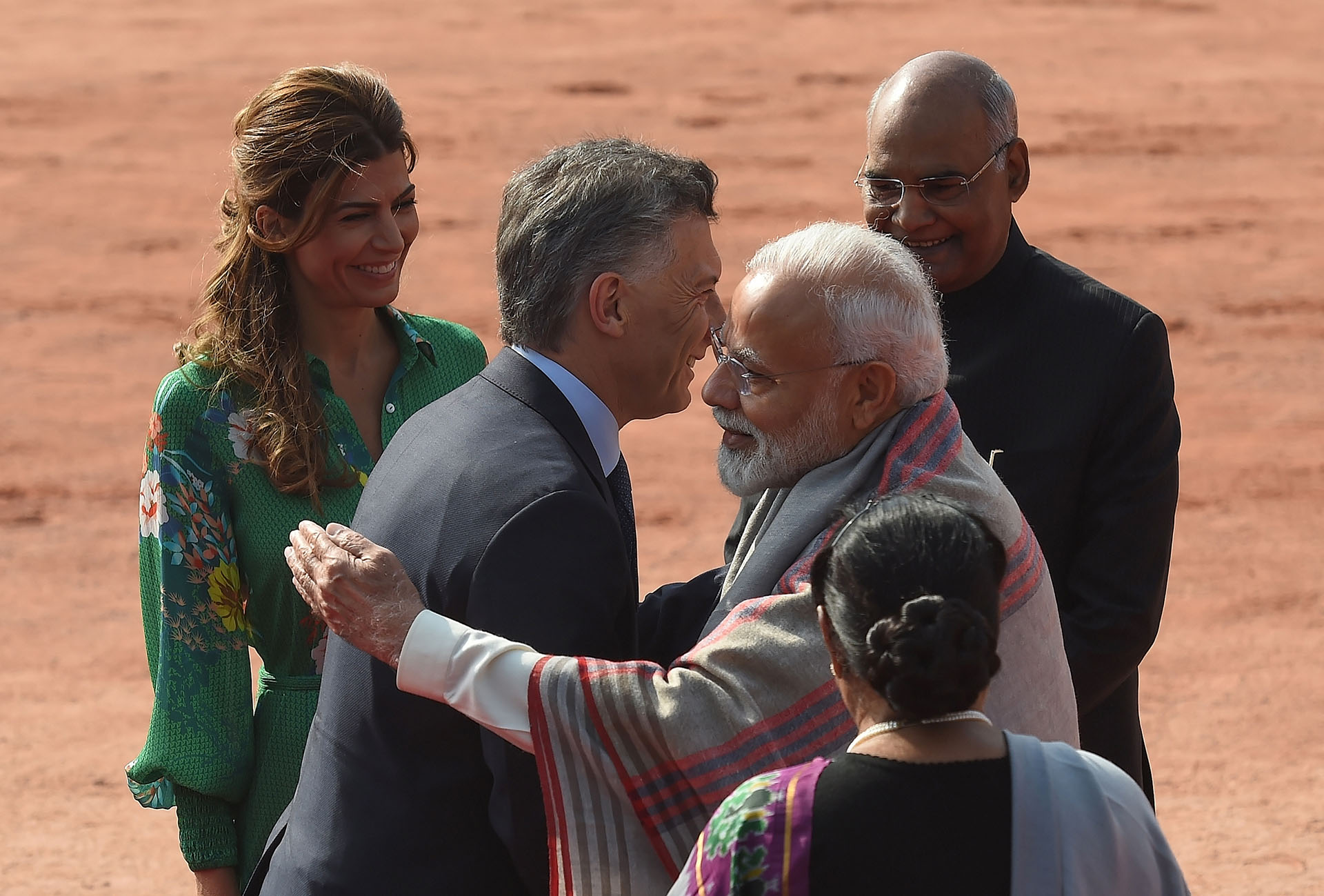 Macri y Awada saludan formalmente a las autoridades de India