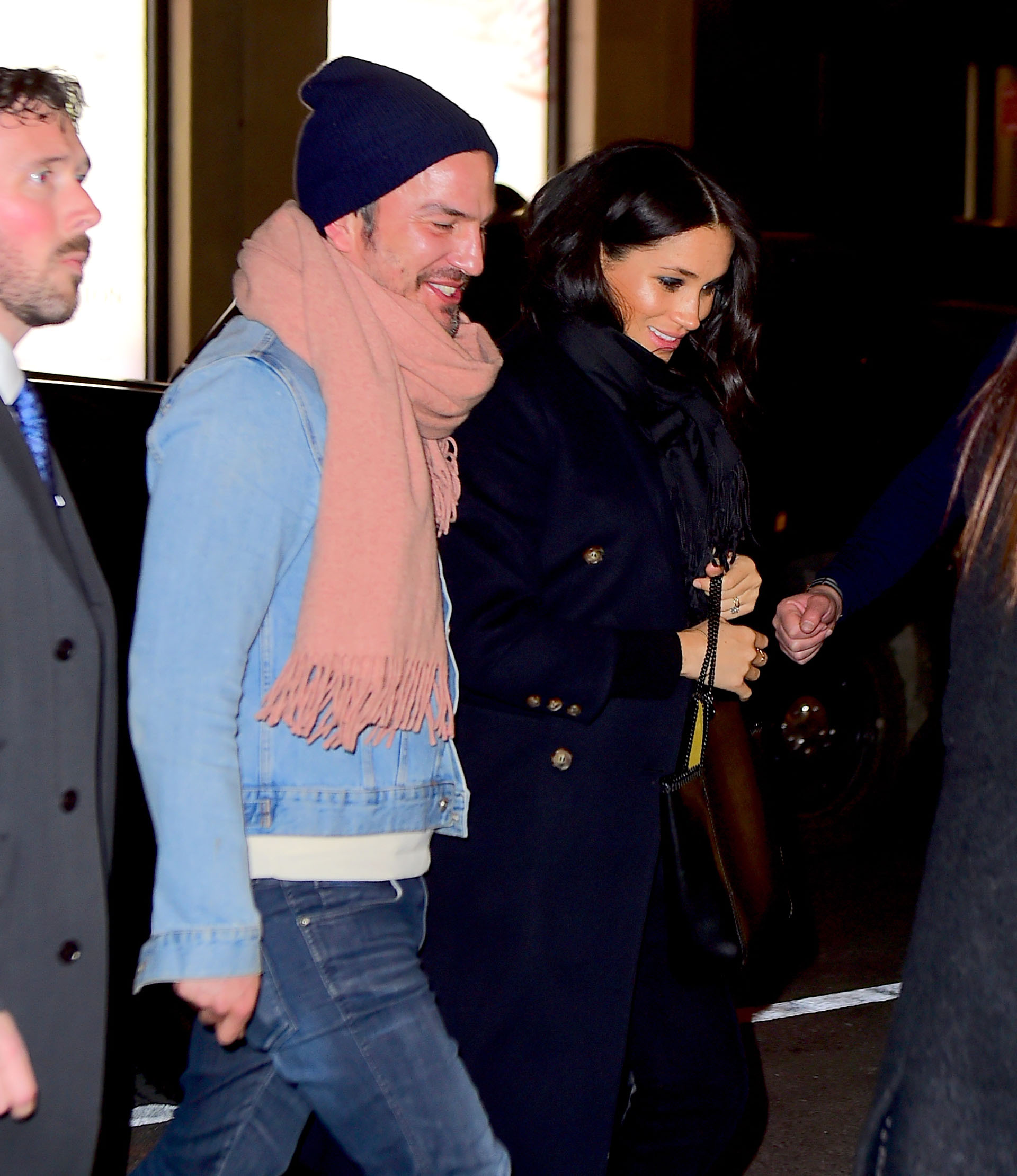 Meghan Markle llegó a la cena en el restaurante de The Polo Bar junto a Markus Anderson