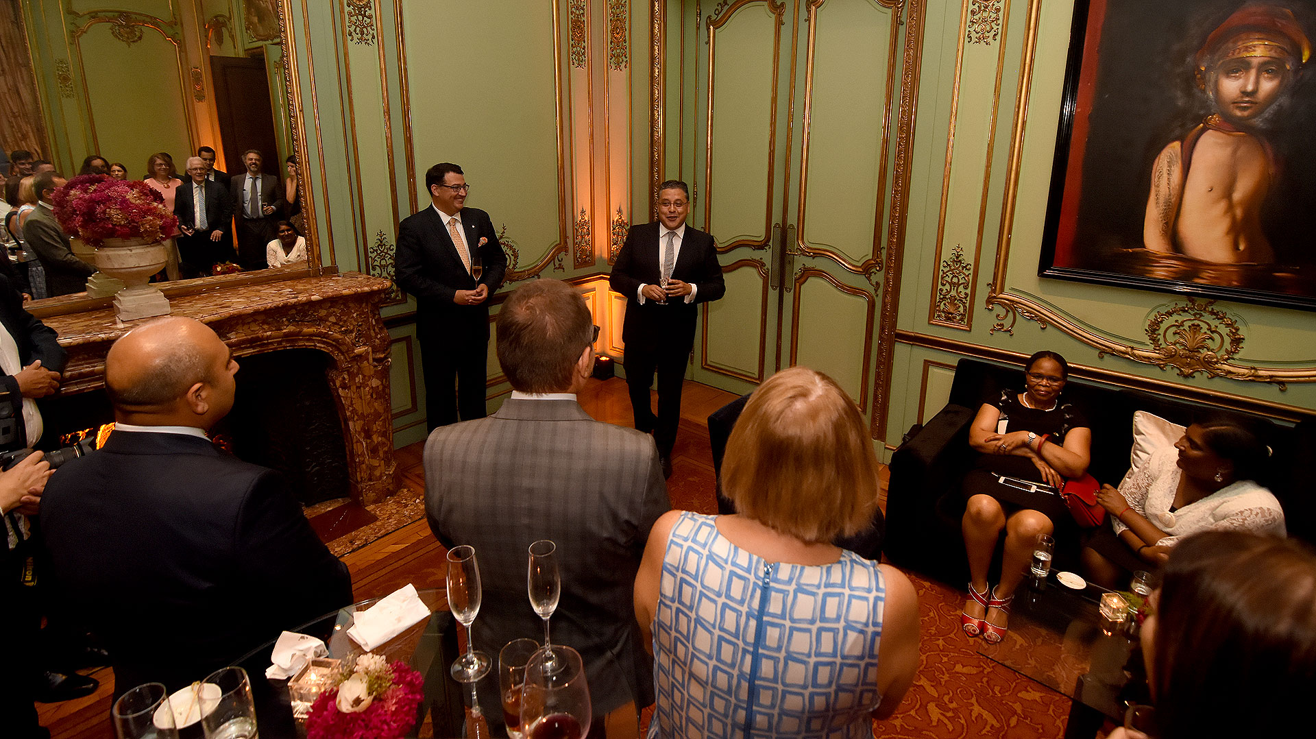 Hubo un brindis y un discurso para coronar la apertura simbólica a cargo de los anfitriones, Ariel Blufstein y Tulio Hochkoeppler