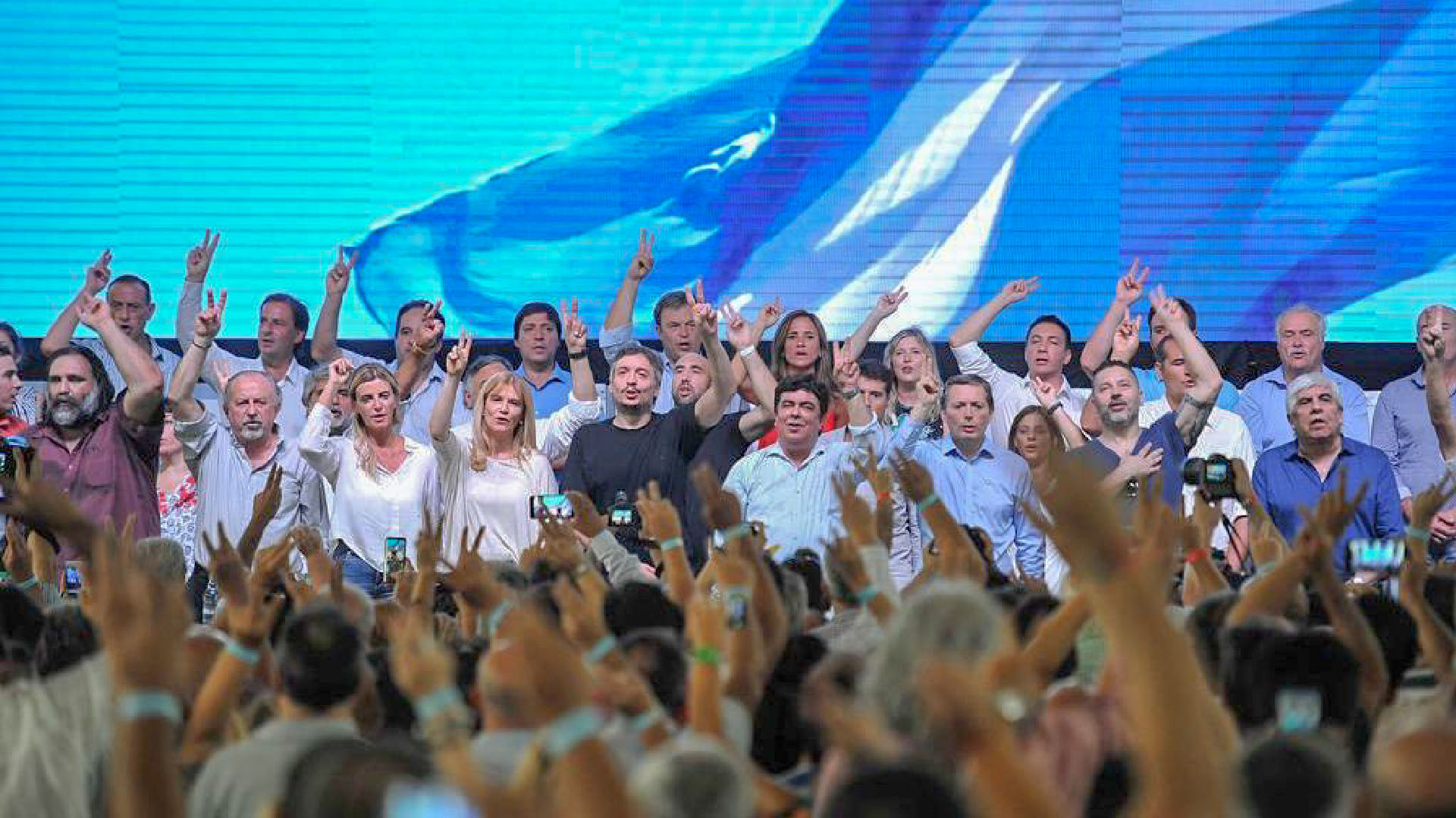 El Congreso del PJ tuvo lugar en el Polideportivo Alberto Balestrini en La Matanza (Nicolás Aboaf)