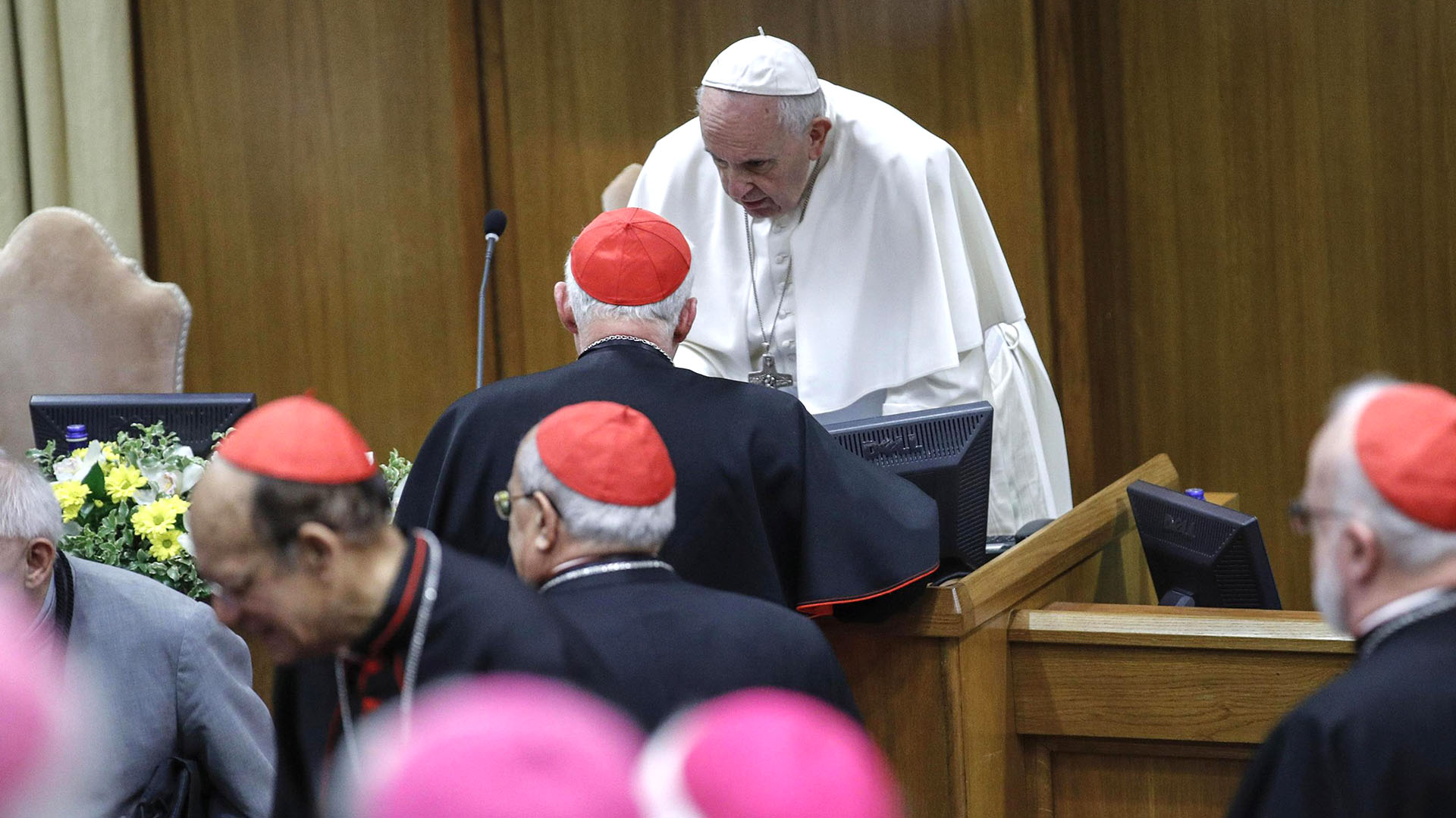 El papa Francisco lideró las reuniones (GIUSEPPE LAMI / POOL / AFP)