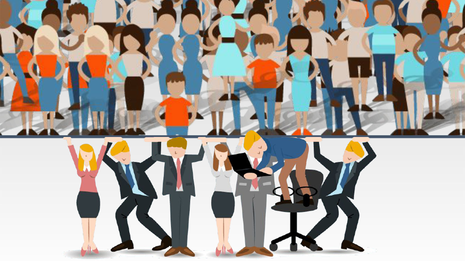 La ilustración polémica que grafica cómo un 20% de los contribuyentes aporta el 99% de la recaudación