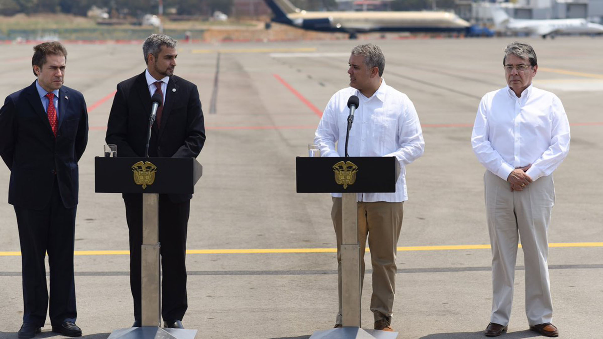 El presidente paraguayo Mario Abdo Benítez junto a Iván Duque (@IvanDuque)