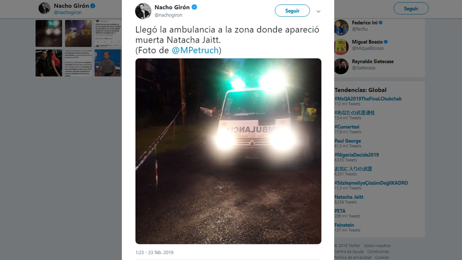 El periodista Nacho Girón dio la primicia en Twitter (@nachogiron)