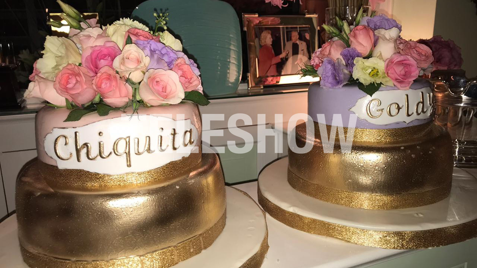 Las tortas dedicadas a “Chiquita” y a su hermana gemela, “Goldie” (Fotos: Christian Bochichio y Verónica Guerman)