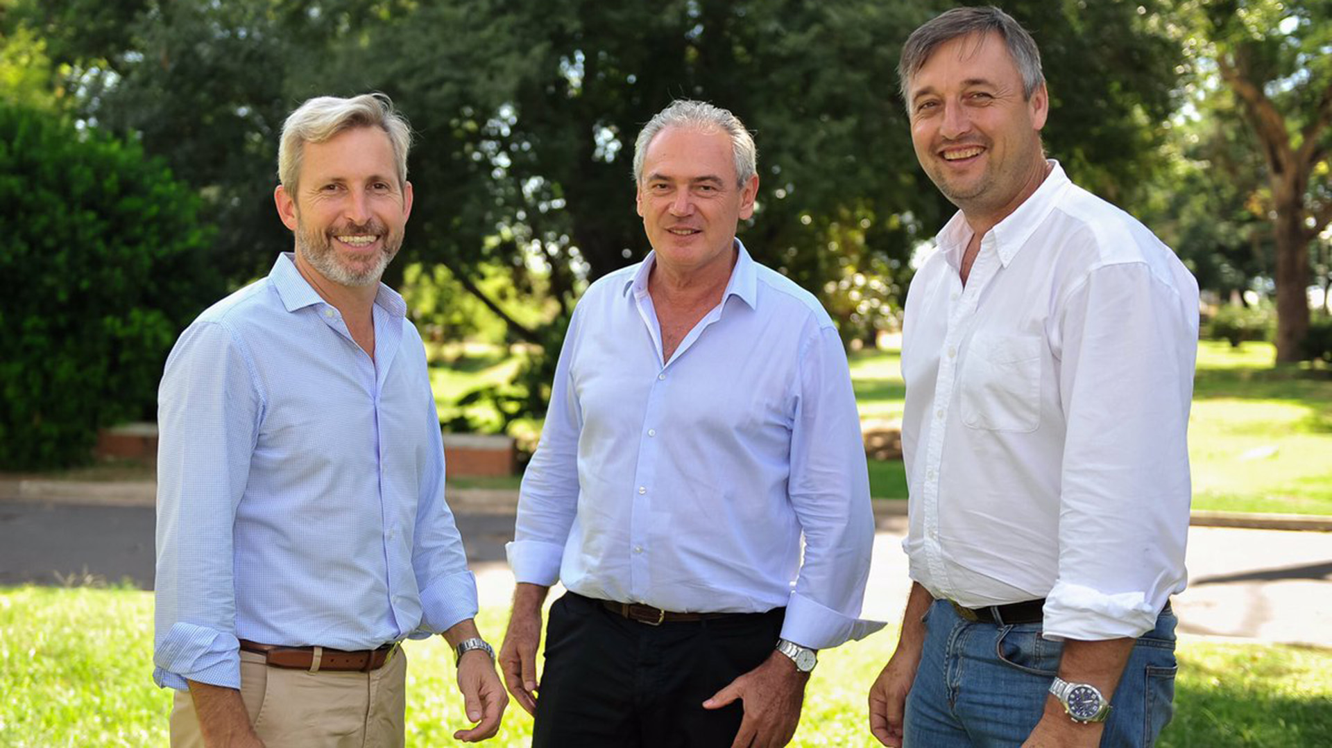 Frigerio, Benedetti y Hein (Cambiemos Prensa)