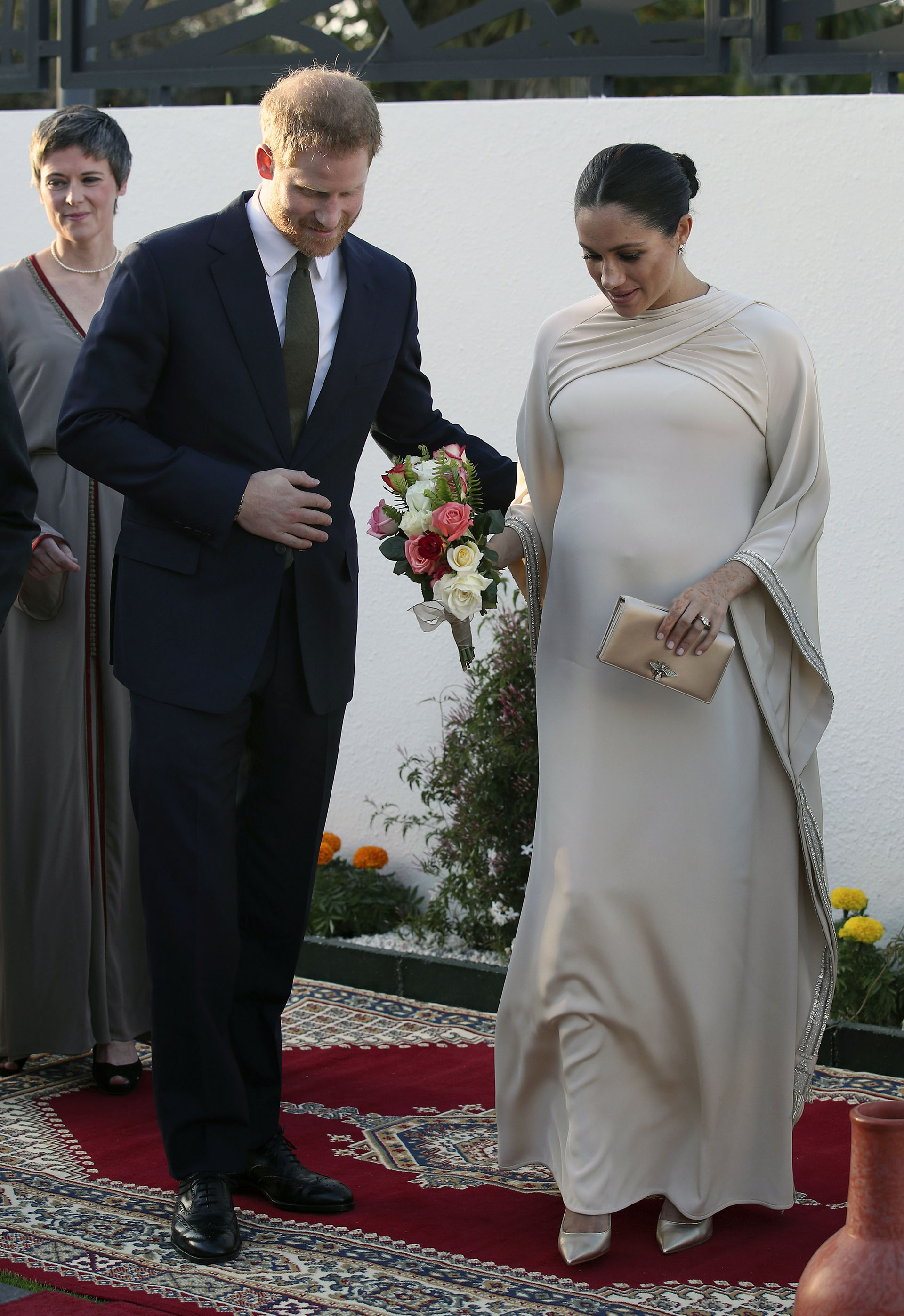 Meghan Markle deslumbró con un vestido de Dior (AP)