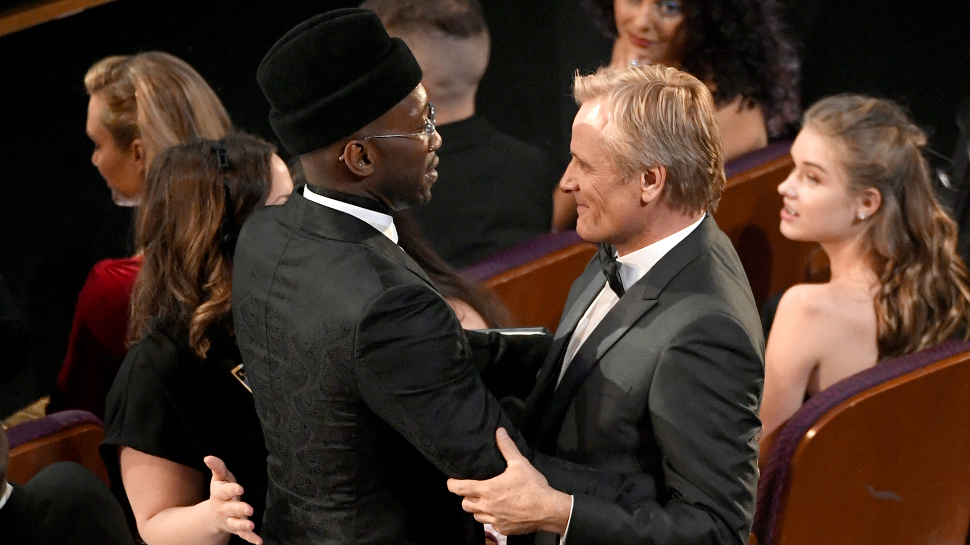 Mahershala Ali y Viggo Mortensen, protagonistas de “Green Book” (Kevin Winter/Getty Images/AFP)