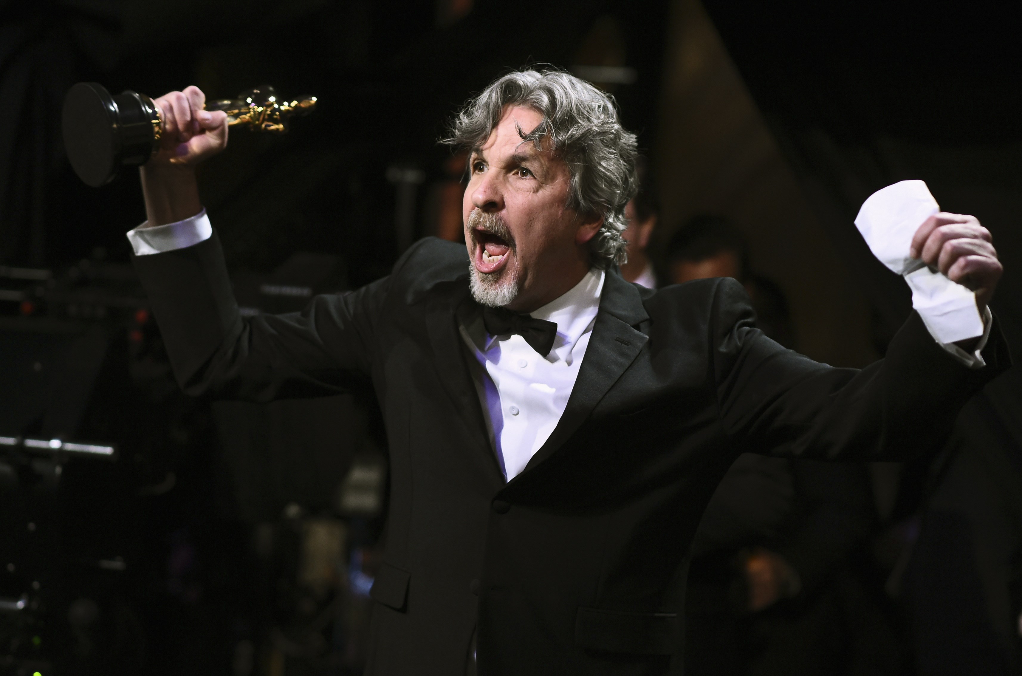 Peter Farrelly con el Oscar por “Green Book” (Matt Petit /A.M.P.A.S. via REUTERS)