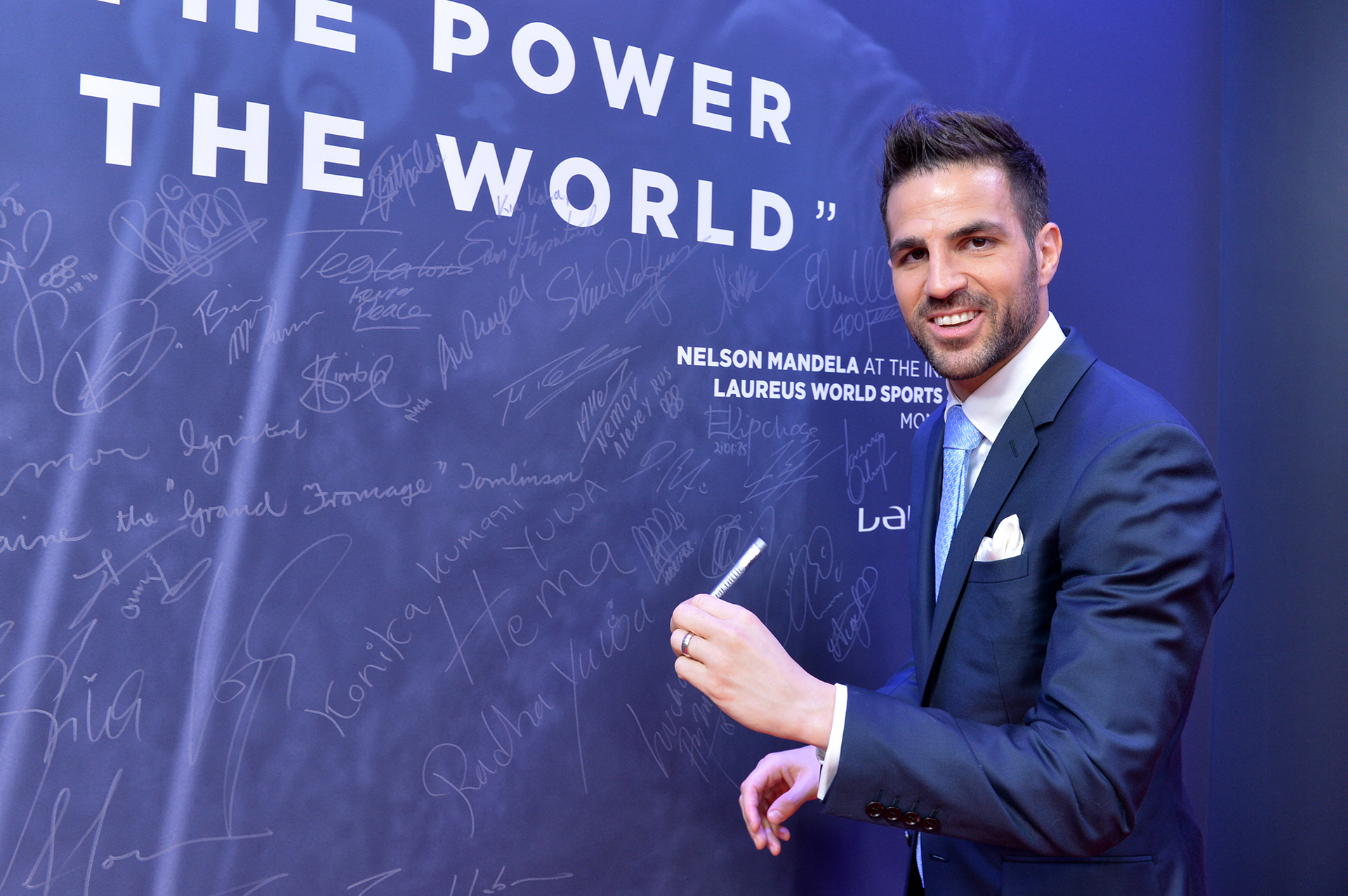 Cesc Fábregas en la red carpet montada en el glamoroso Salle des Étoiles en el Sporting Monte-Carlo (Christian Alminana/Getty Images for Laureus)
