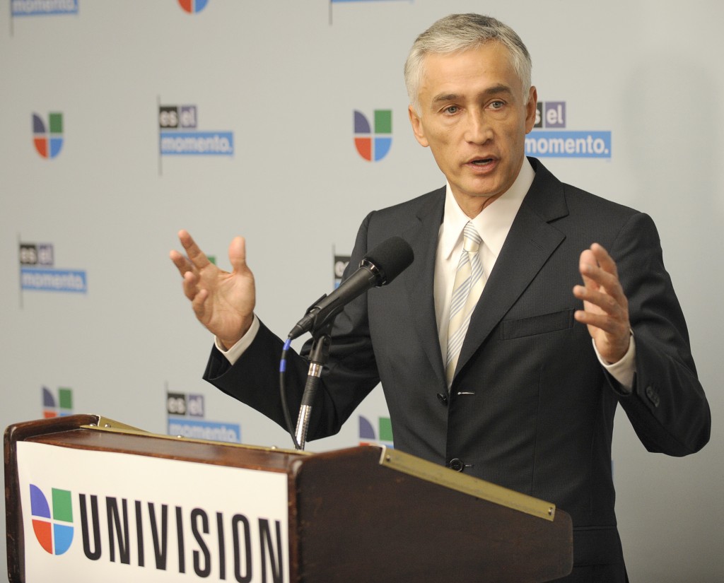Univision news anchor Jorge Ramos speaks at an event at the National Press Club in Washington, Tuesday, Feb. veintitres, dos mil diez. NASA is working with Univision Communications Inc. to develop a partnership in support of the Spanish-language media outlet's initiative to improve high school graduation rates, prepare Hispanic students for college, and encourage them to pursue careers in science, technology, engineering and mathematics, or STEM, disciplines. Photo Credit: NASA/Bill Ingalls NASA Identifier: 201002230007HQ