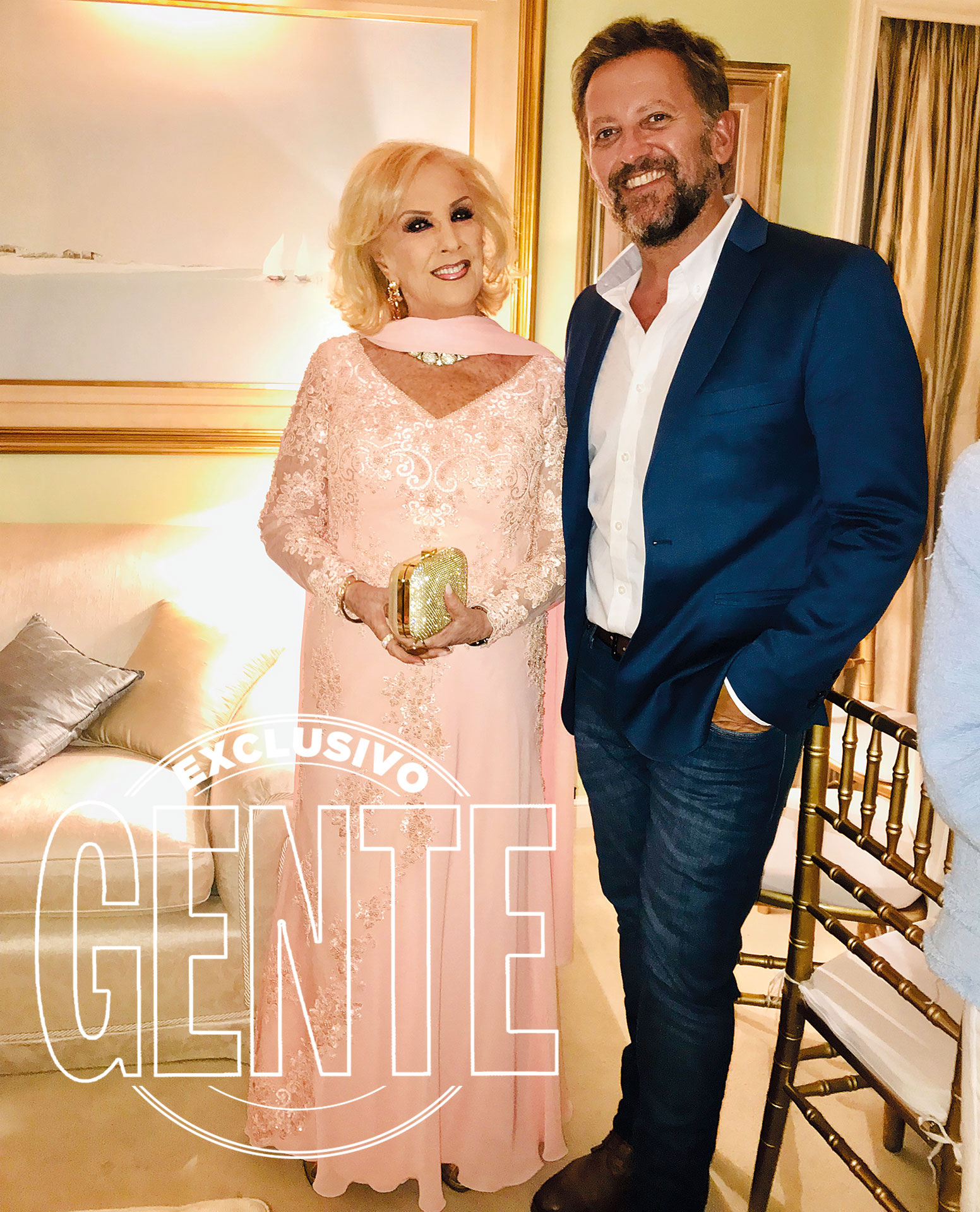 Junto al ambientador Ramiro Arzuaga, responsable de la deco del piso de Chiquita.