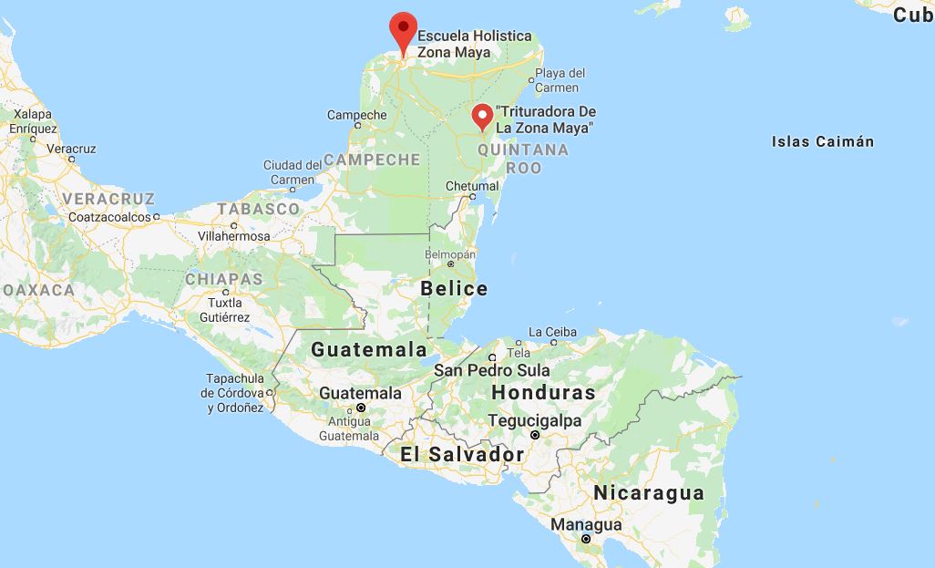 La cultura maya se asentó en los estados de Yucatán, Campeche, Quintana Roo, y porciones de Chiapas y Tabasco, así como en Belice, una parte de Guatemala y la frontera noroccidental de Honduras. (Foto: Google maps)