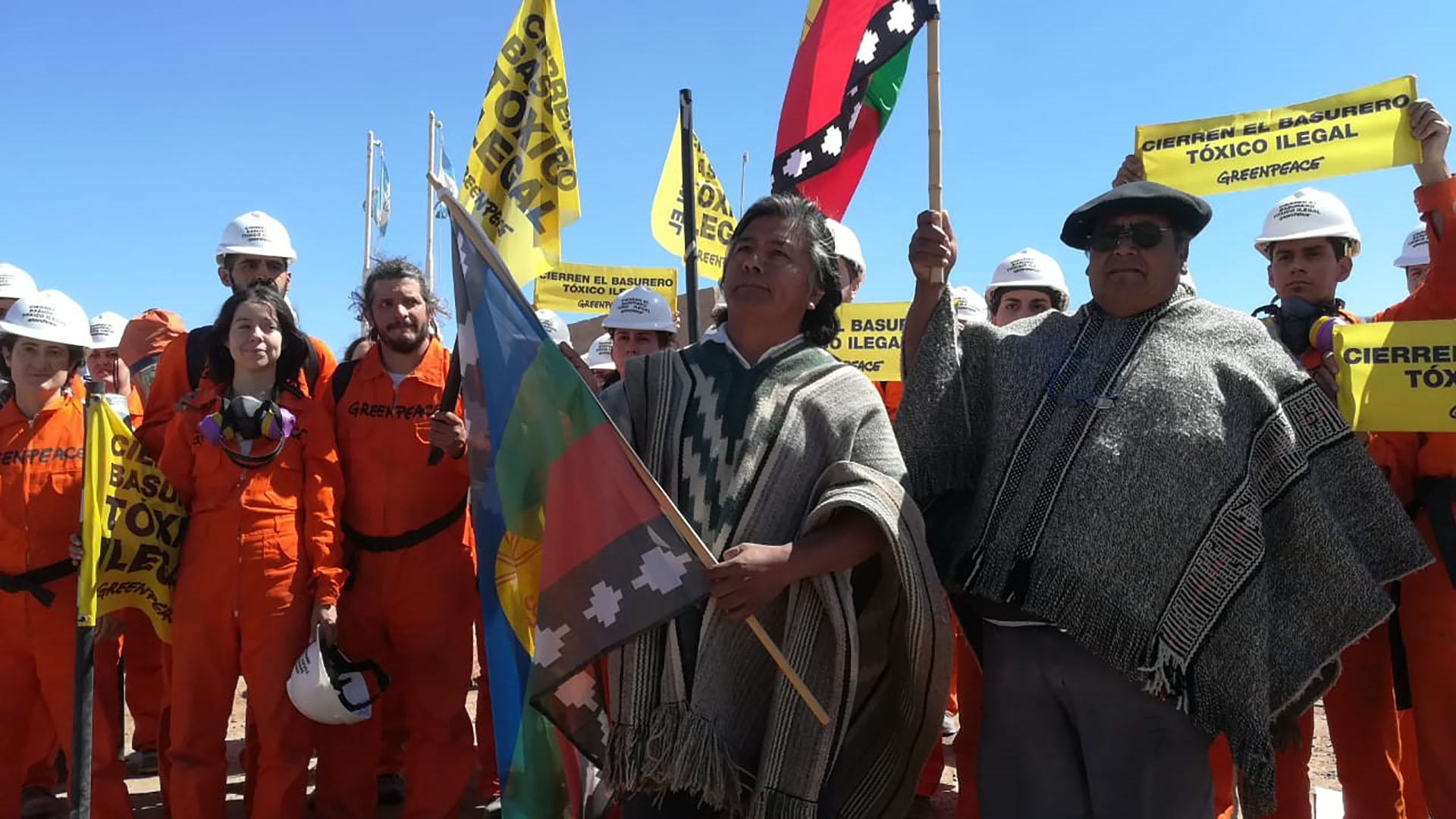Grupos indígenas se sumaron a la protesta
