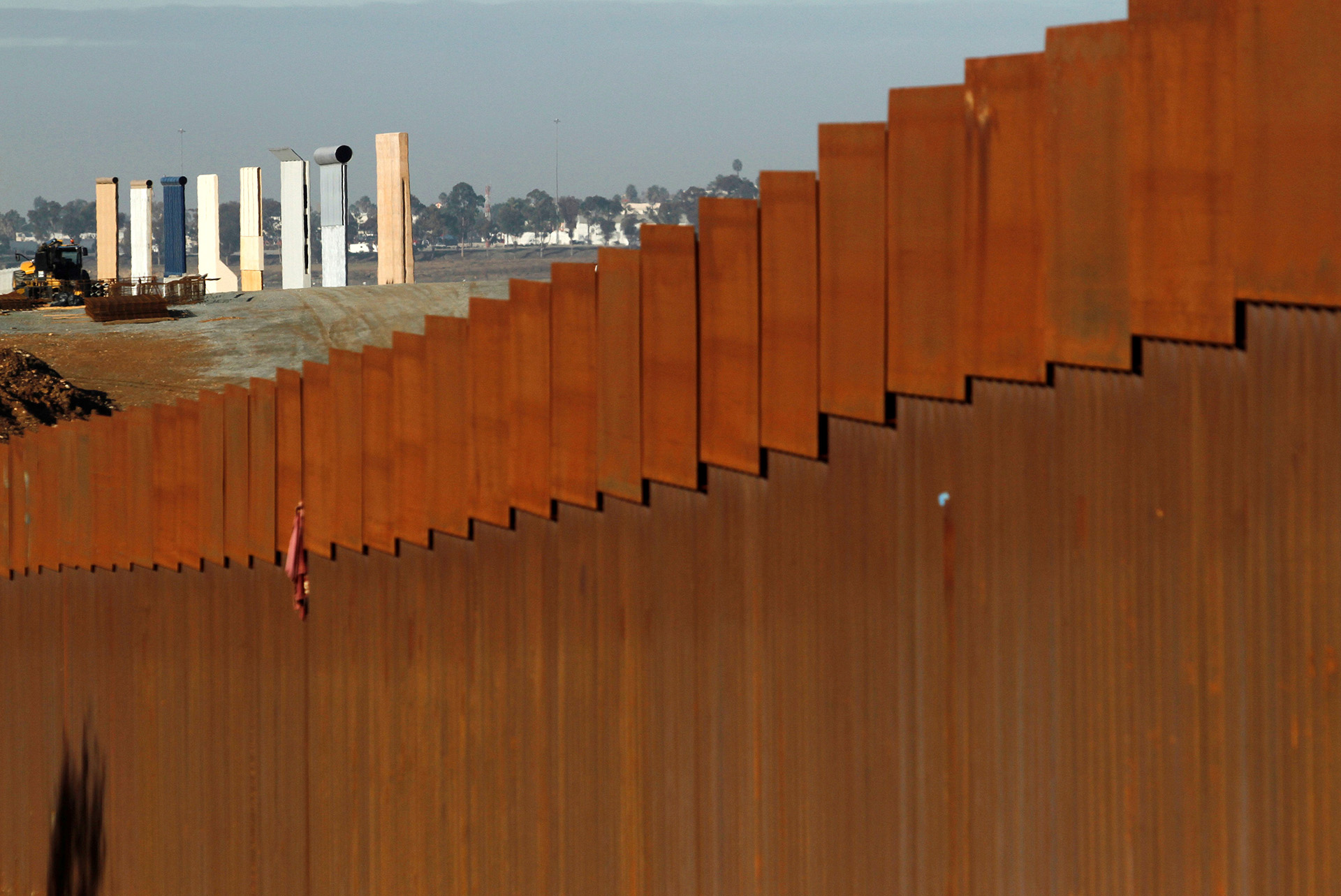 Uno de los prototipos del muro fronterizo de Donald Trump