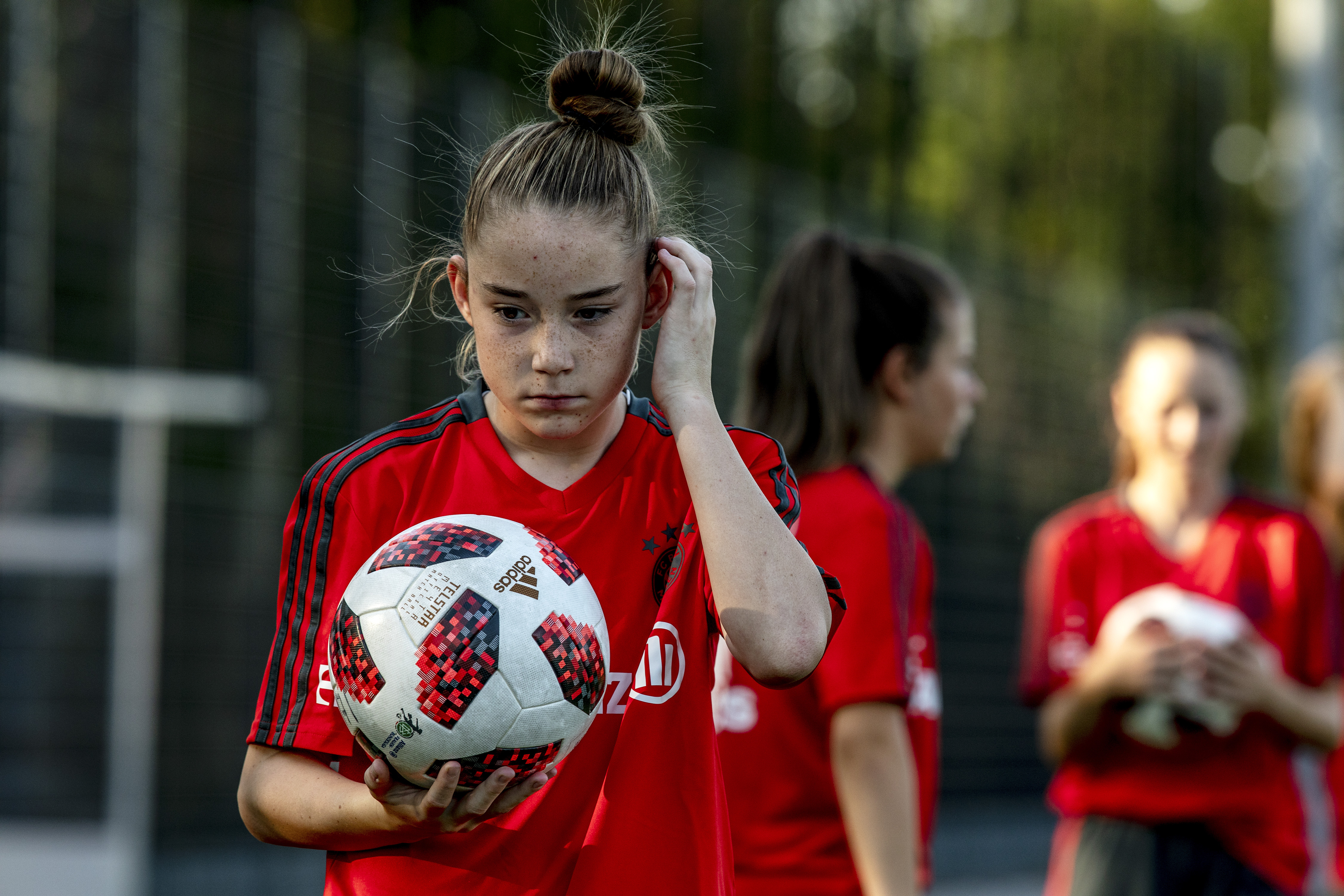 Olivia Moultrie durante una sesión de entrenamiento en Alemania en agosto de 2018. (Credit Daniel Etter para The New York Times)