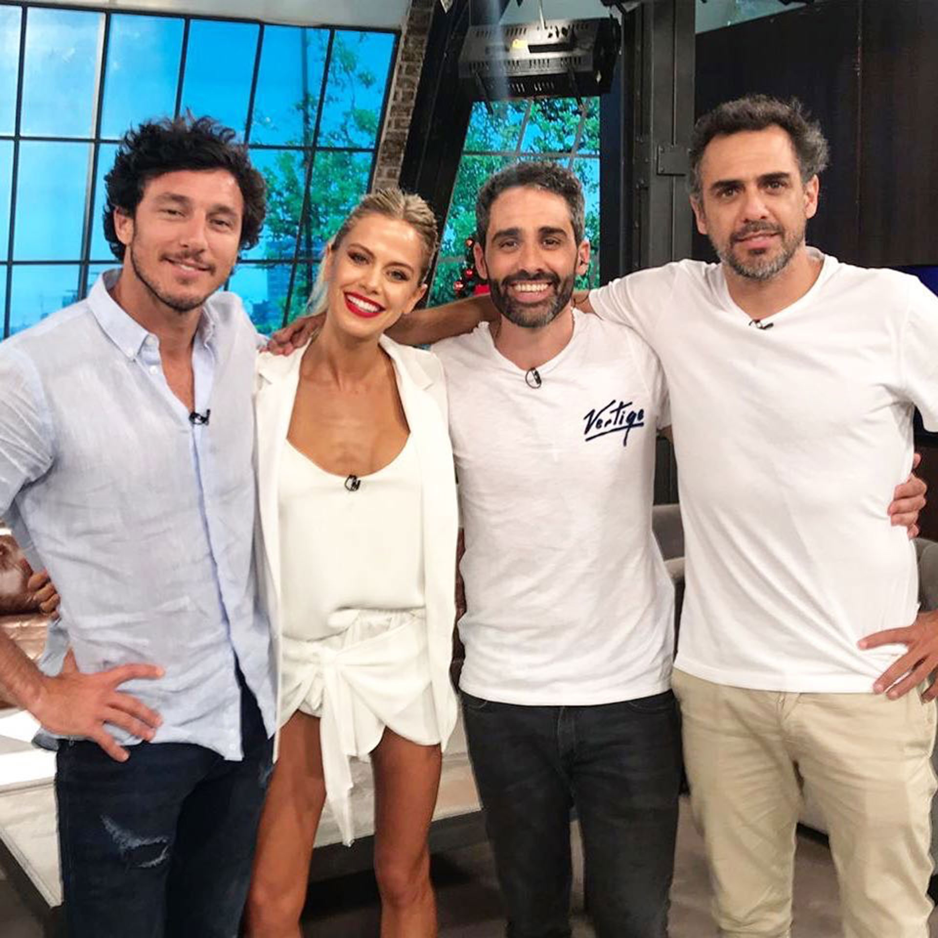 El equipo de “Con amigos así” (KZO): Pico, Antonella Macchi, Joaquín “El pollo” Alvarez y Mariano Zabaleta.