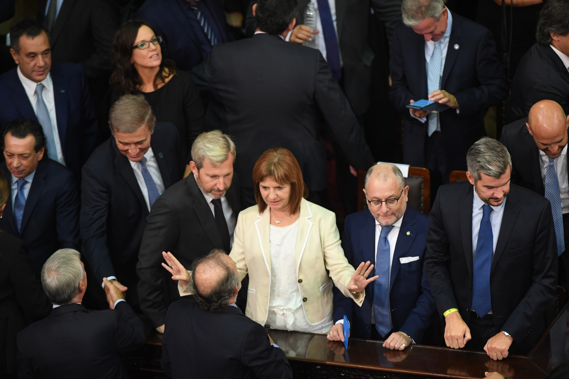Rogelio Frigerio, Patricia Bullrich y Marcos Peña, los más saludados
