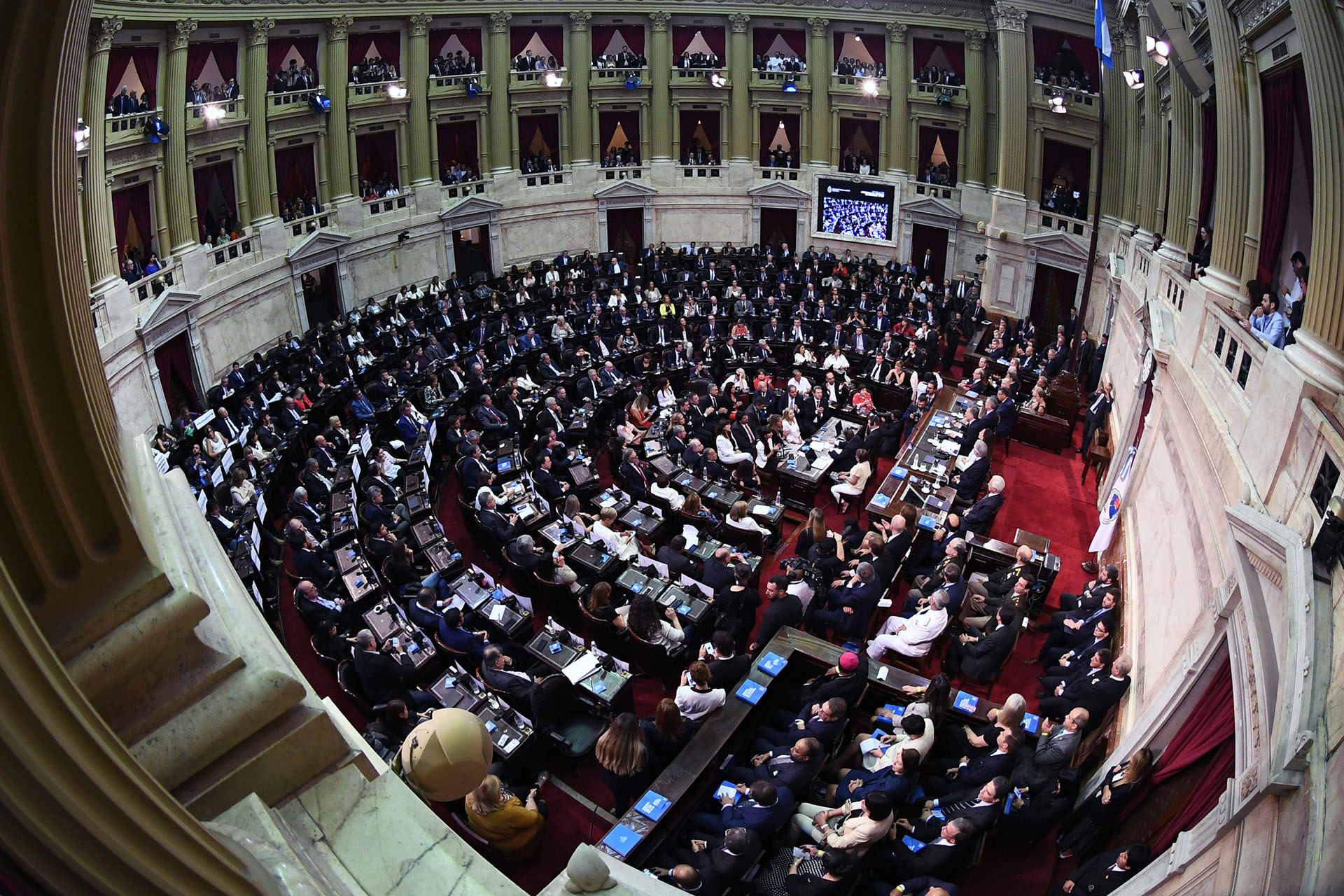 Imagen panorámica de la Cámara de Diputados