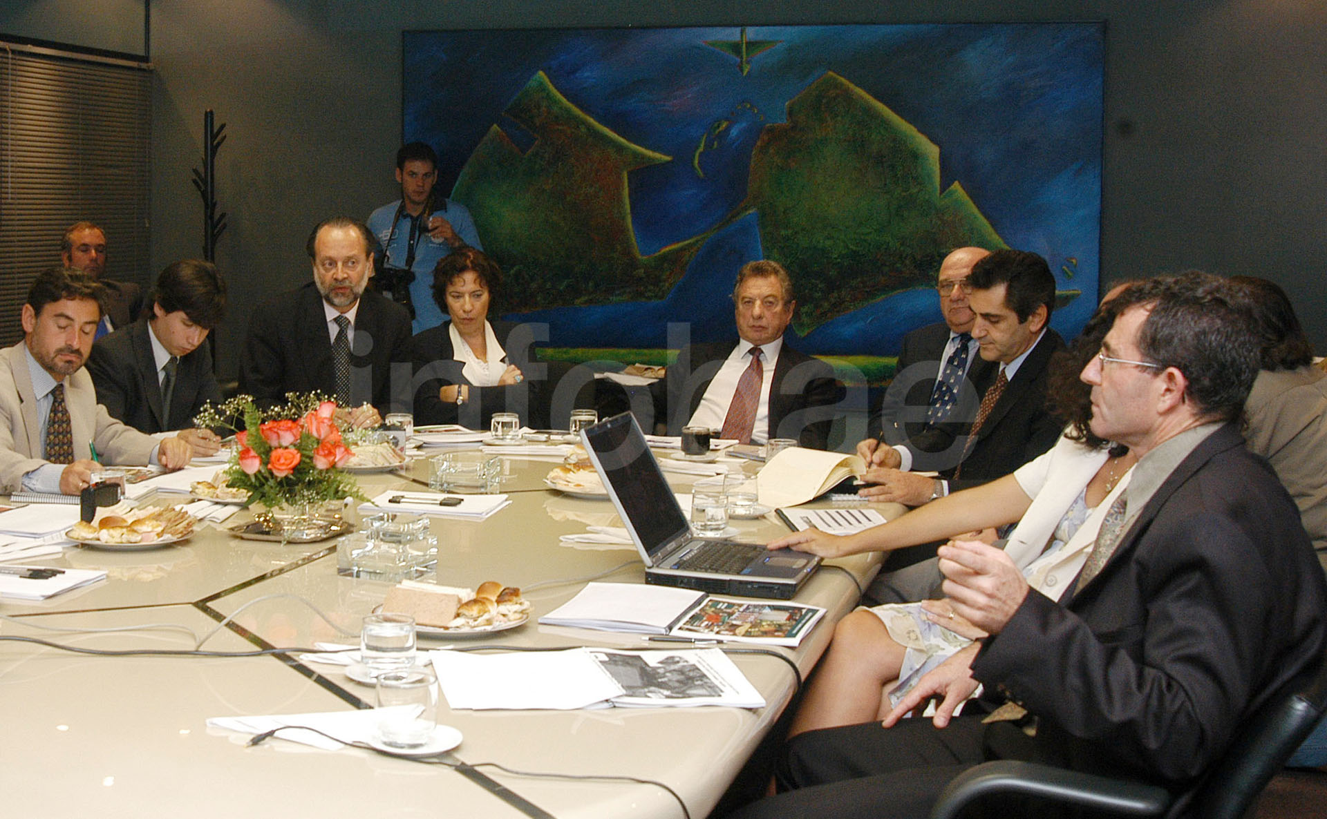 Franco Macri, durante una de las reuniones en el grupo SOCMA (Enrique García Medina)
