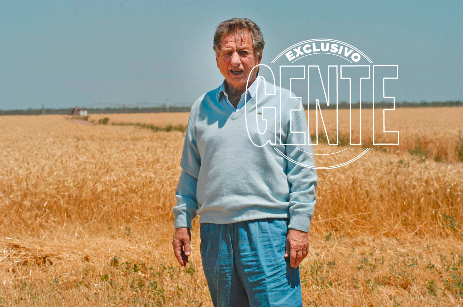 Franco Macri y los cultivos de su campo sobre la ruta 34 en Salta. Foto: Enrique García Medina/GENTE