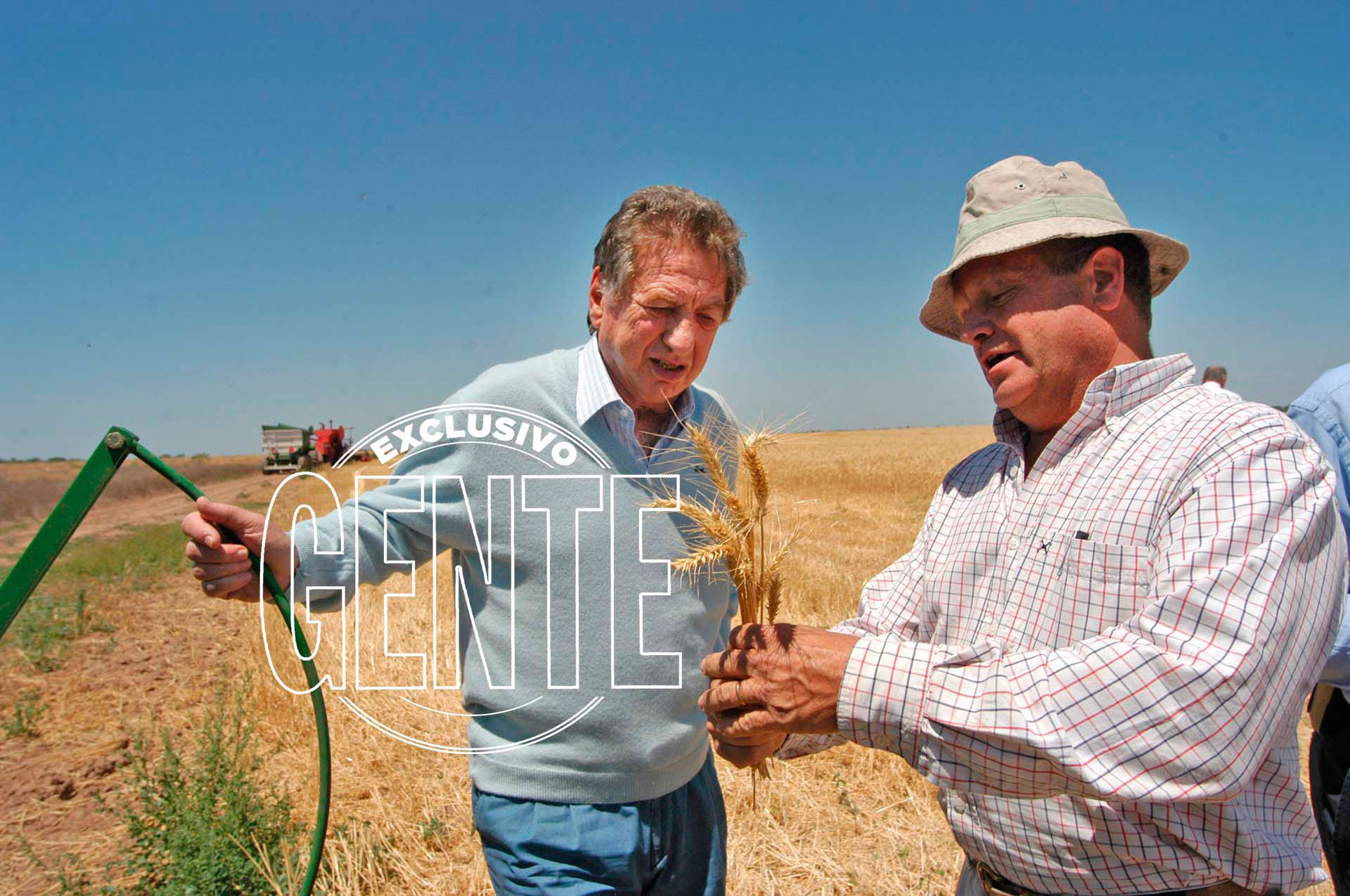 Franco Macri supervisa el trabajo en su campo El Yuto. Foto: Enrique García Medina/GENTE
