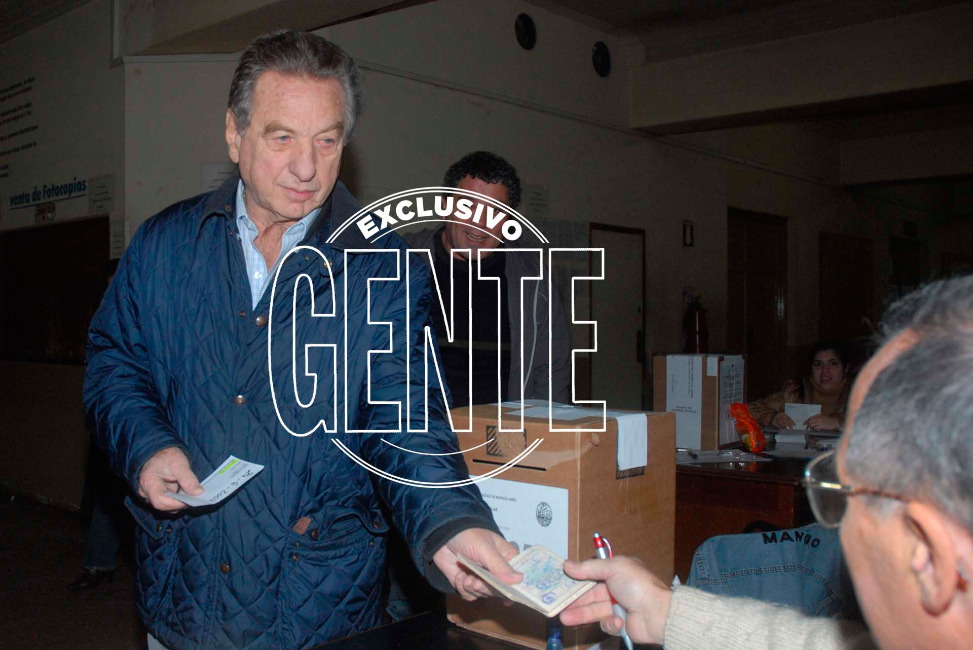 Franco Macri, votando en la facultad de Derecho. Foto: Enrique García Medina/GENTE