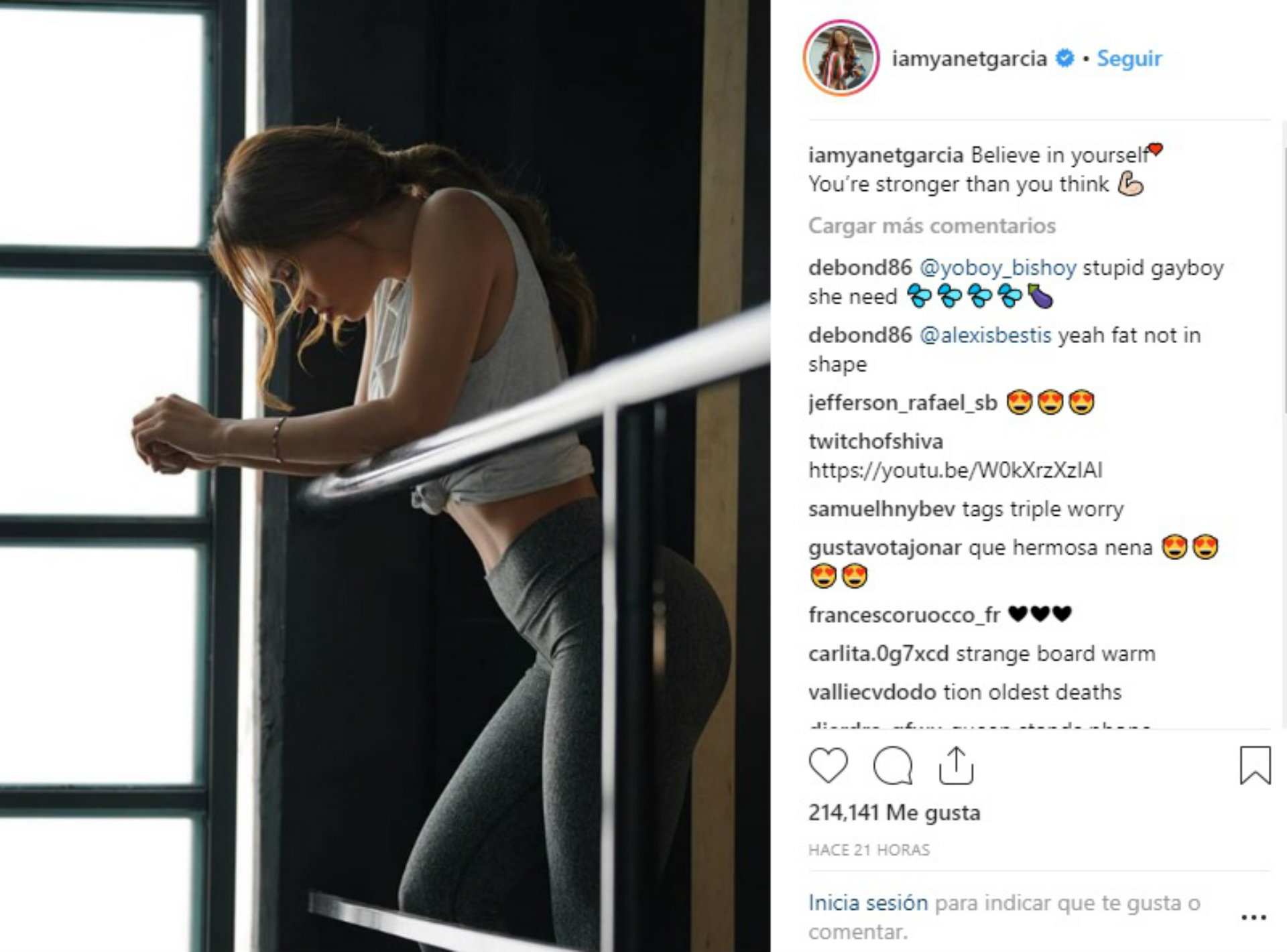 Sensualidad y frase motivacional