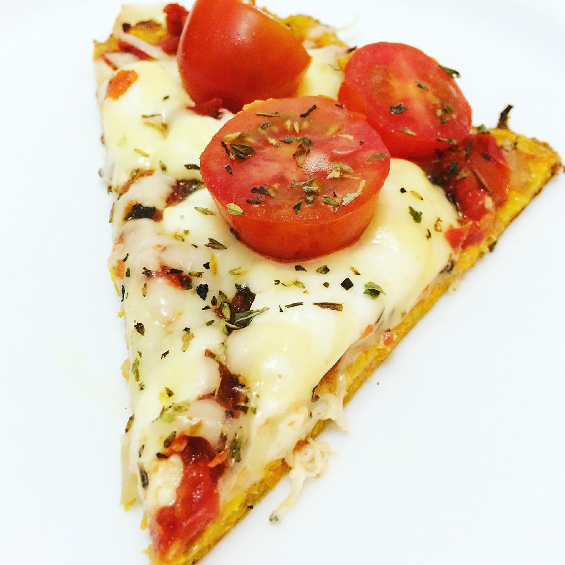 Pizza con masa de zanahoria