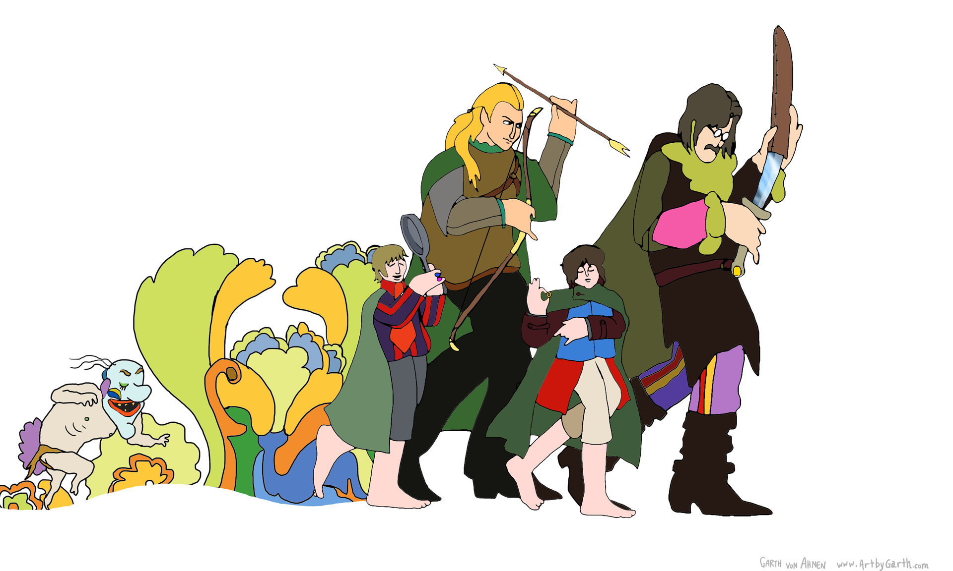 Fan art al estilo “Yellow Submarine” sobre la película jamás realizada