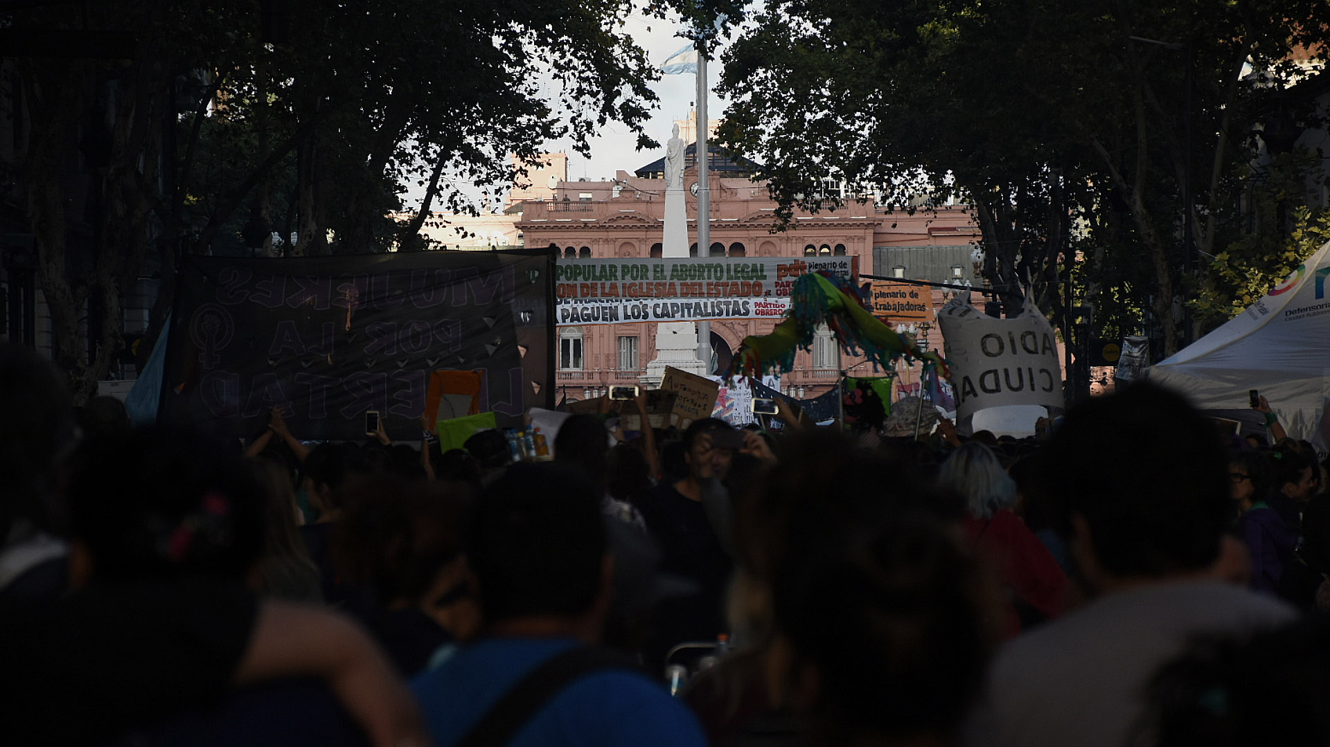 La multitudinaria marcha culminó en la Casa Rosada (Nicolás Stulberg)