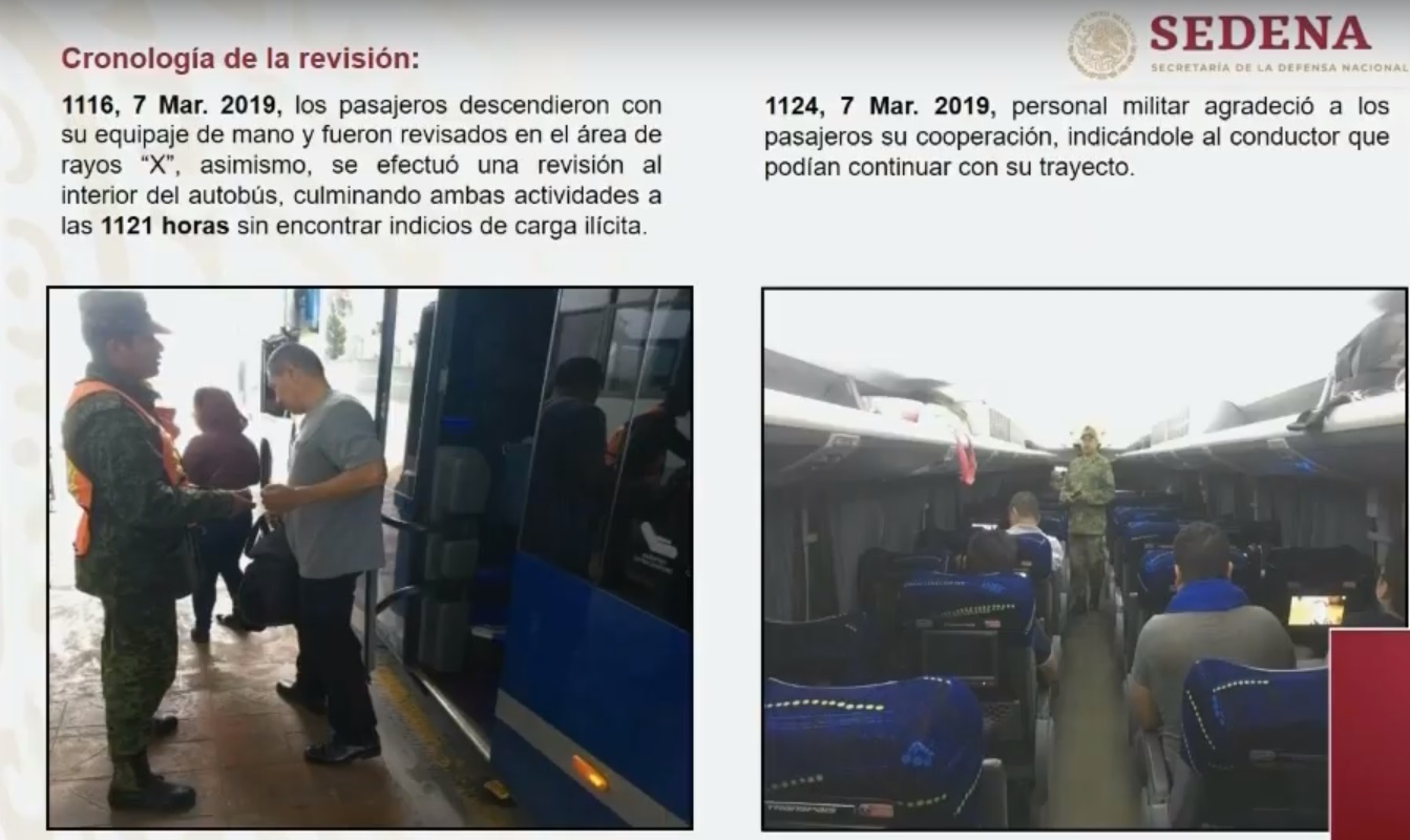 El General Luis Cresencio Sandoval González, Secretario de la Defensa Nacional informó que sí se han llevado a cabo revisiones periódicas de vehículos en Tamaulipas, sin embargo la desaparición de migrantes sigue activa Foto: (Captura de pantalla)