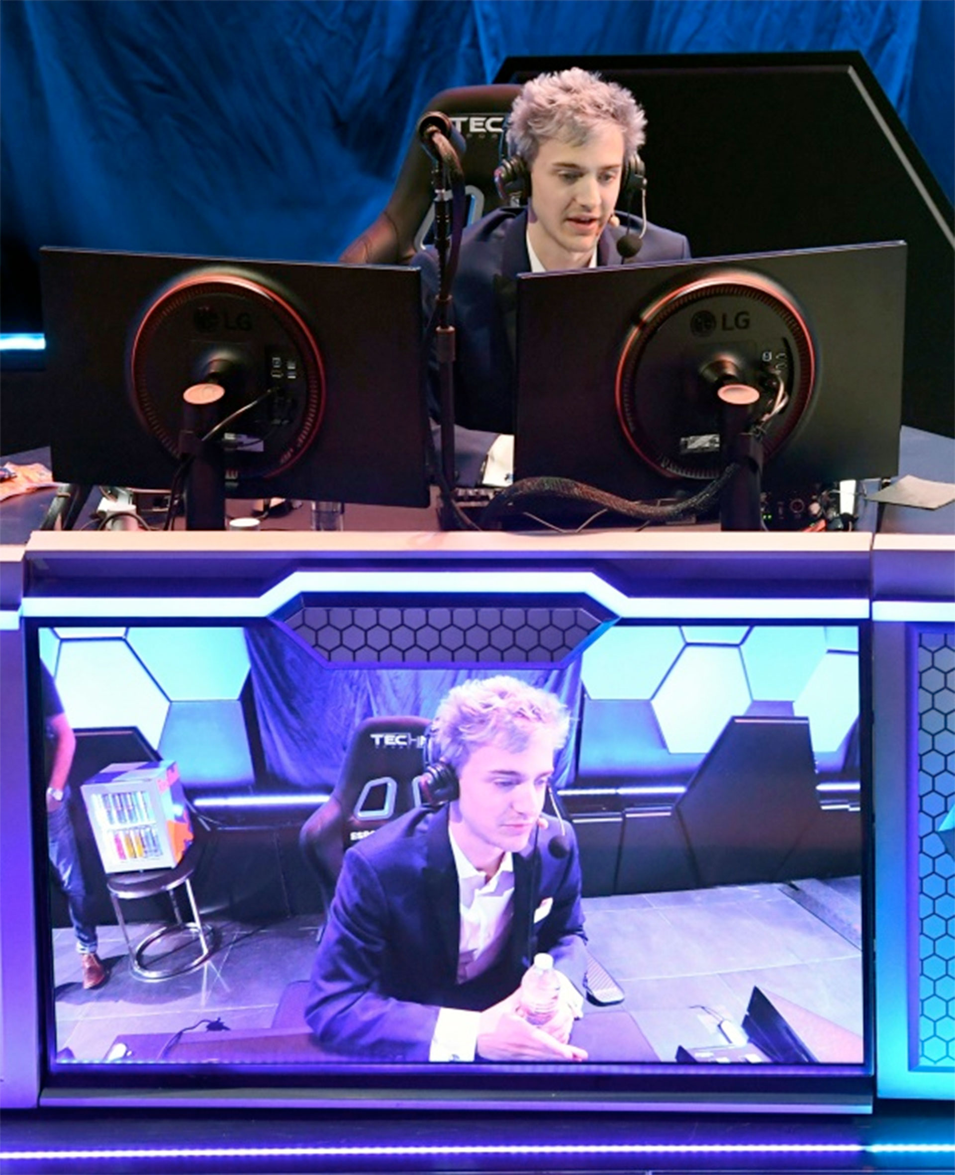 Foto de archivo tomada el 21 de abril de 2018, muestra a Tyler “Ninja” Blevins, streamer y jugador profesional de video juegos durante el evento Ninja Vegas ’18 en el Esports Arena Las Vegas, en el Hotel y Casino Luxor, en Las Vegas, Nevada. (GETTY IMAGES NORTH AMERICA/AFP/Archivos – Ethan Miller)