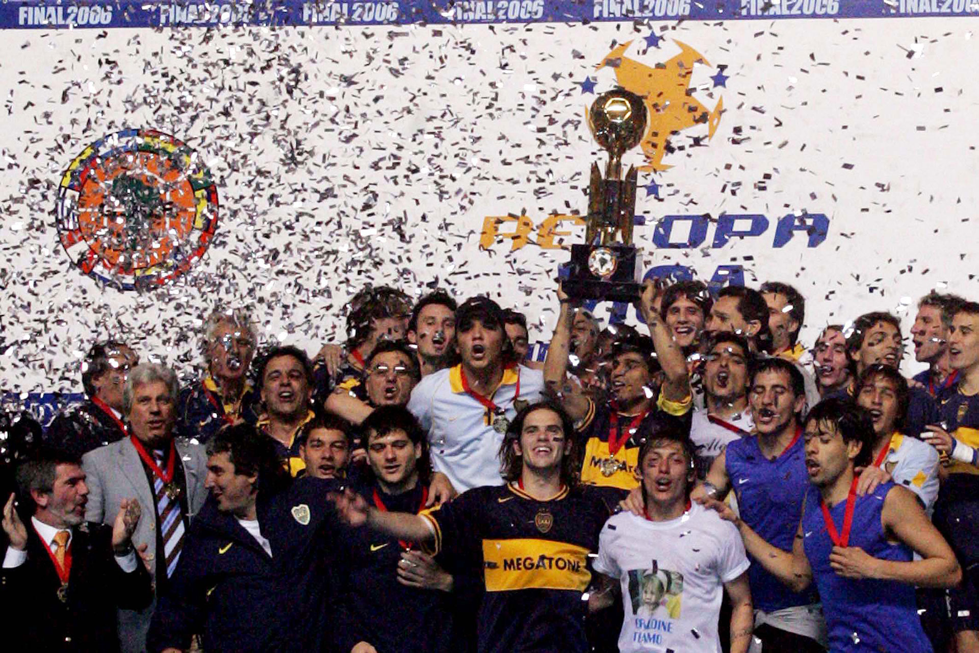 Recopa Sudamericana 2006: Boca pisó fuerte en San Pablo y gritó campeón nuevamente en el continente (Foto Baires)