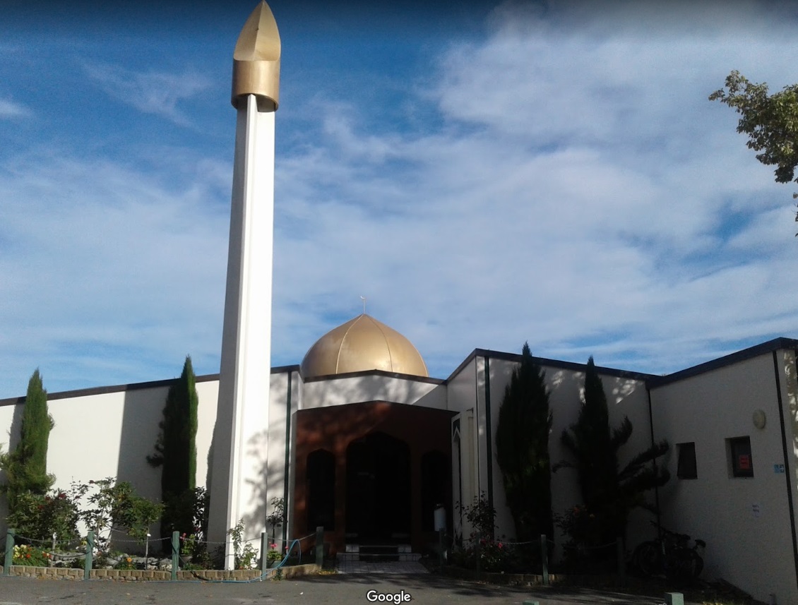 La mezquita Masjid Al Noor de Christchurch, una de las dos que fueron atacadas este viernes (Arif Ejaz/Google maps)
