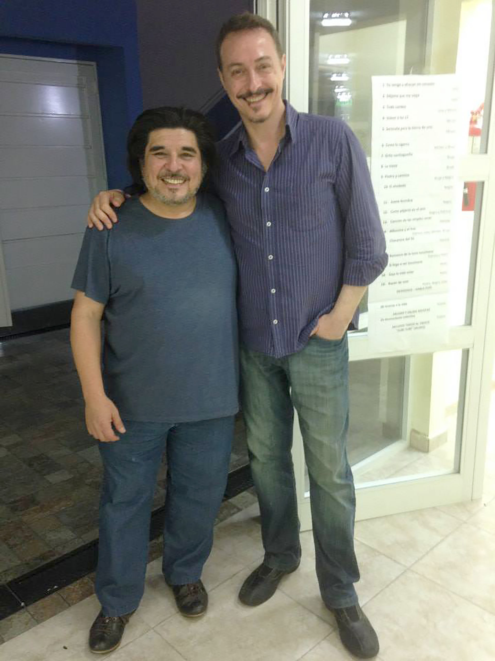 El productor con Pedro Aznar (Facebook)