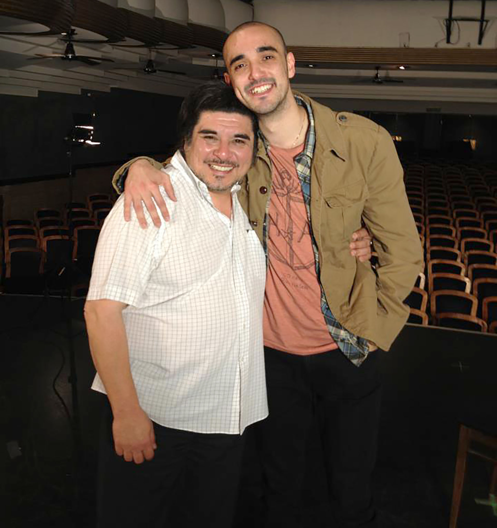 El representante de artistas con Abel Pintos (Facebook)