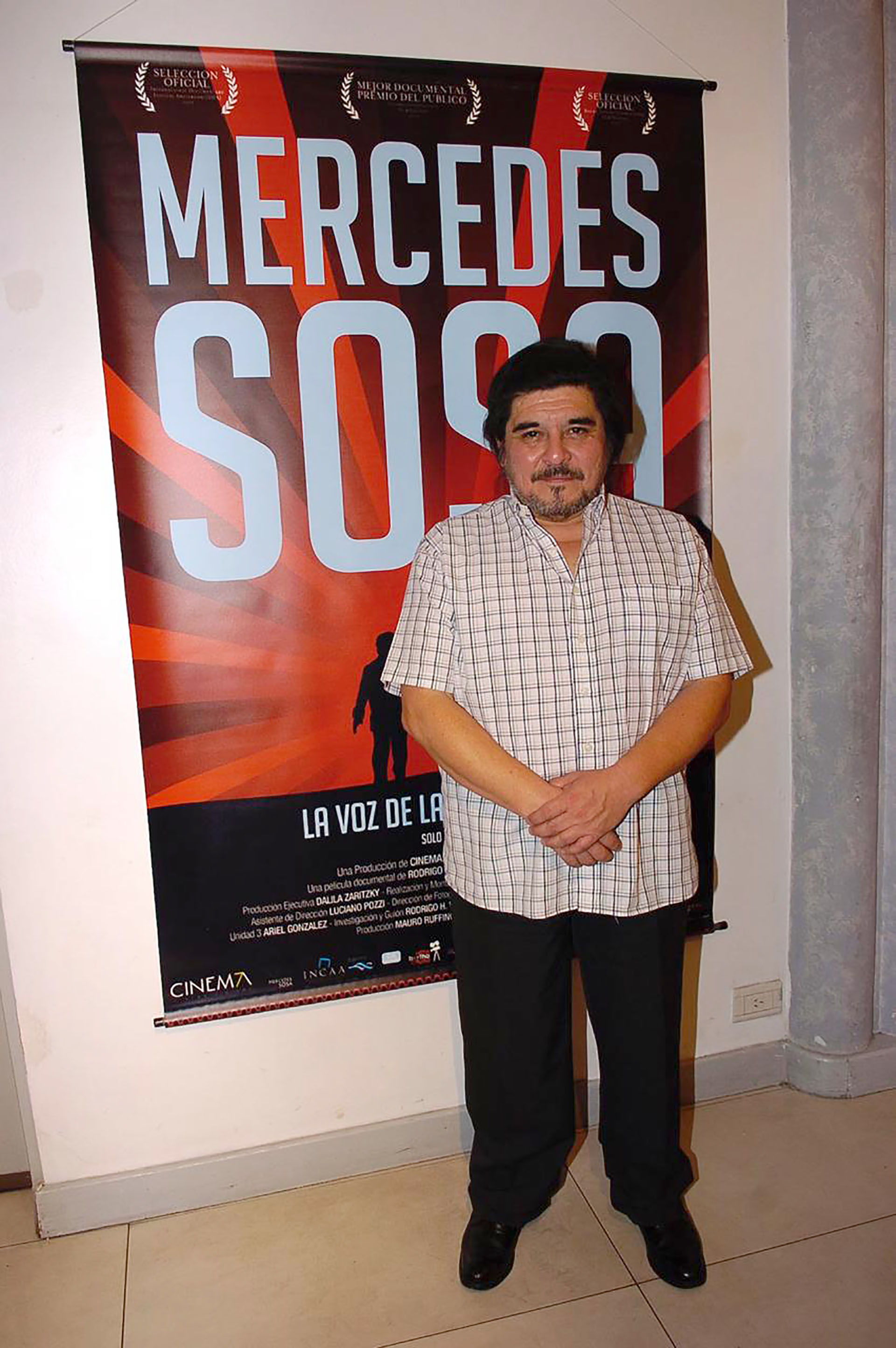 En la presentación del documental “Mercedes Sosa, la voz de Lationamérica” que realizó como tributo a la gran artista (Verónica Guerman / Teleshow)