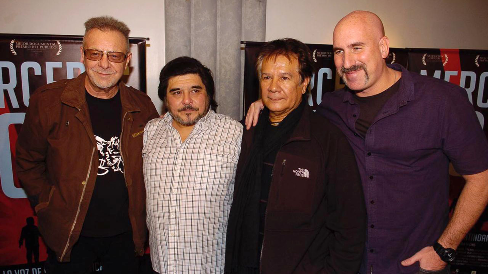Fabián Matus con León Gieco y Víctor Heredia (Verónica Guerman / Teleshow)
