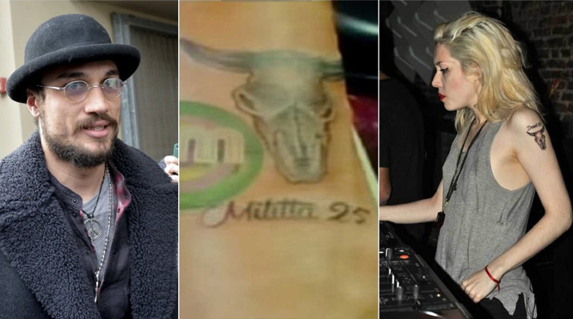 Daniel Osvaldo y Militta Bora se tatuaron sus nombres (Foto: captura de TV, “AM”, Telefe)